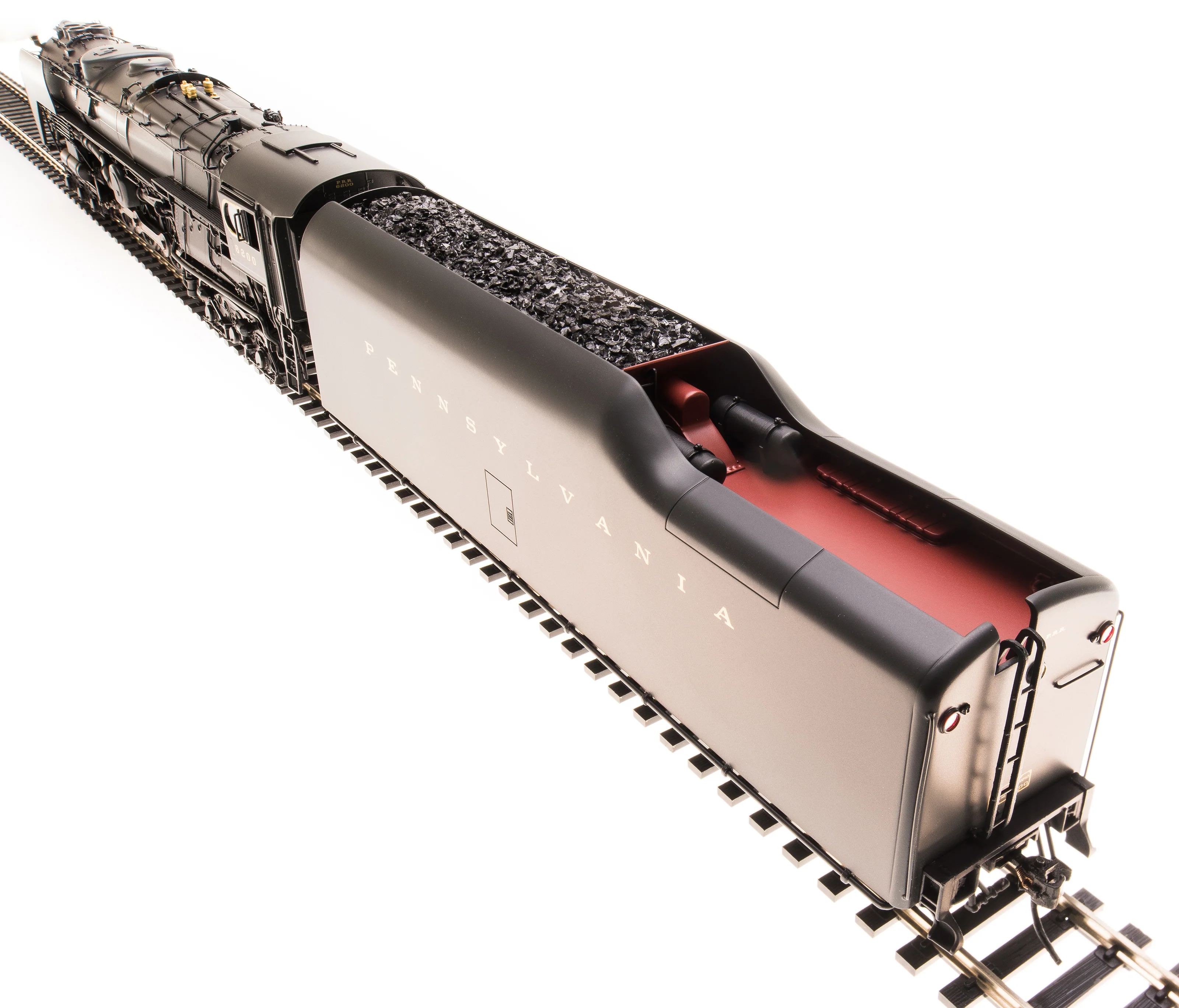 6186 PRR S2 6-8-6 Turbine #6200, with large smoke deflectors, Paragon4 Sound/DC/DCC, Smoke, HO - Image 3