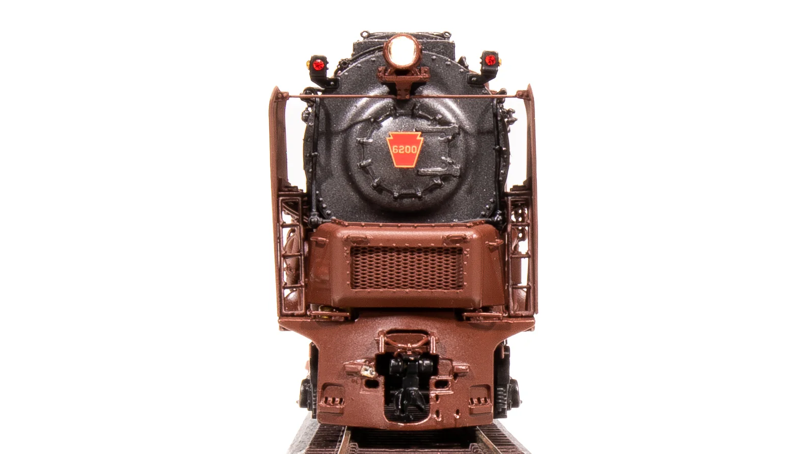 6188 PRR S2 6-8-6 Turbine #6200, Tuscan Red w/ 5-Stripes, w/ Large Smoke Deflectors, Paragon4 Sound/DC/DCC, Smoke, HO (Fantasy Paint Scheme) - Image 11