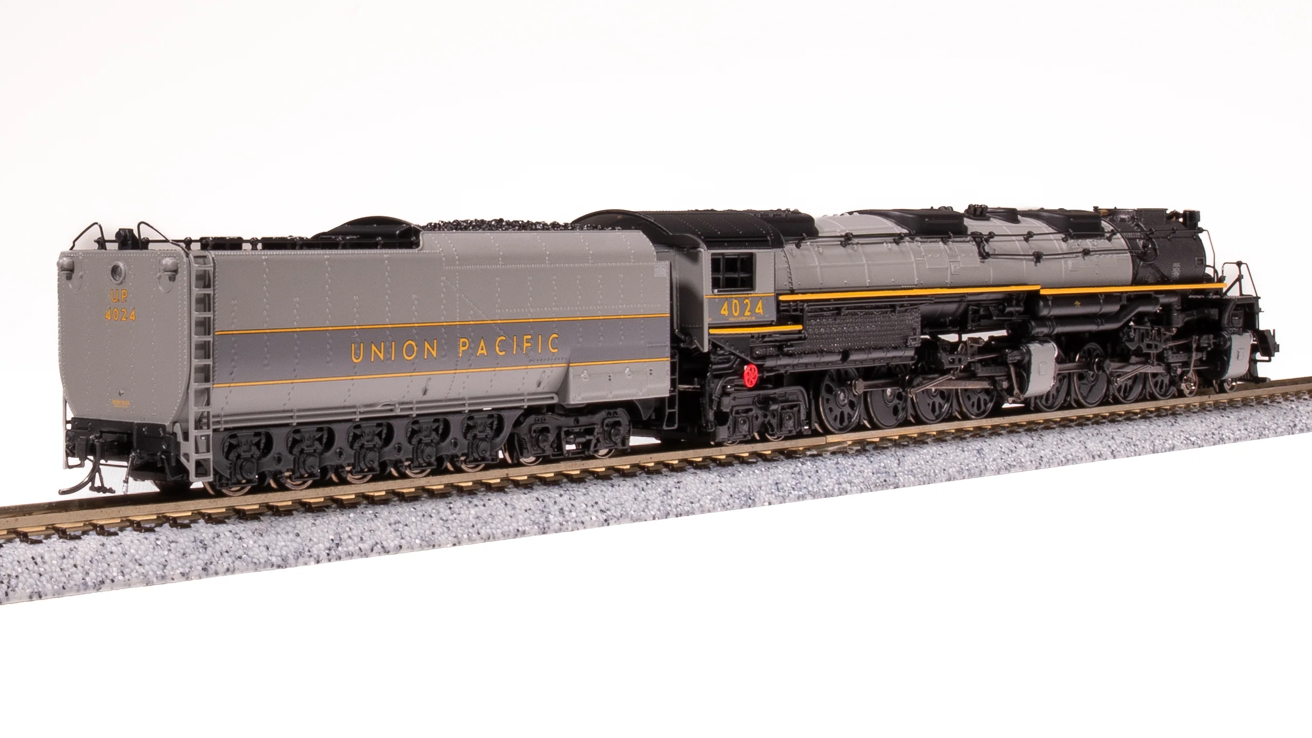 7239 UP Big Boy #4024, Two-Tone Gray w/ Yellow, Wilson Aftercooler, 25-C-400 Coal Tender, Paragon4 Sound/DC/DCC, Smoke, N (Fantasy Paint Scheme) - Image 5