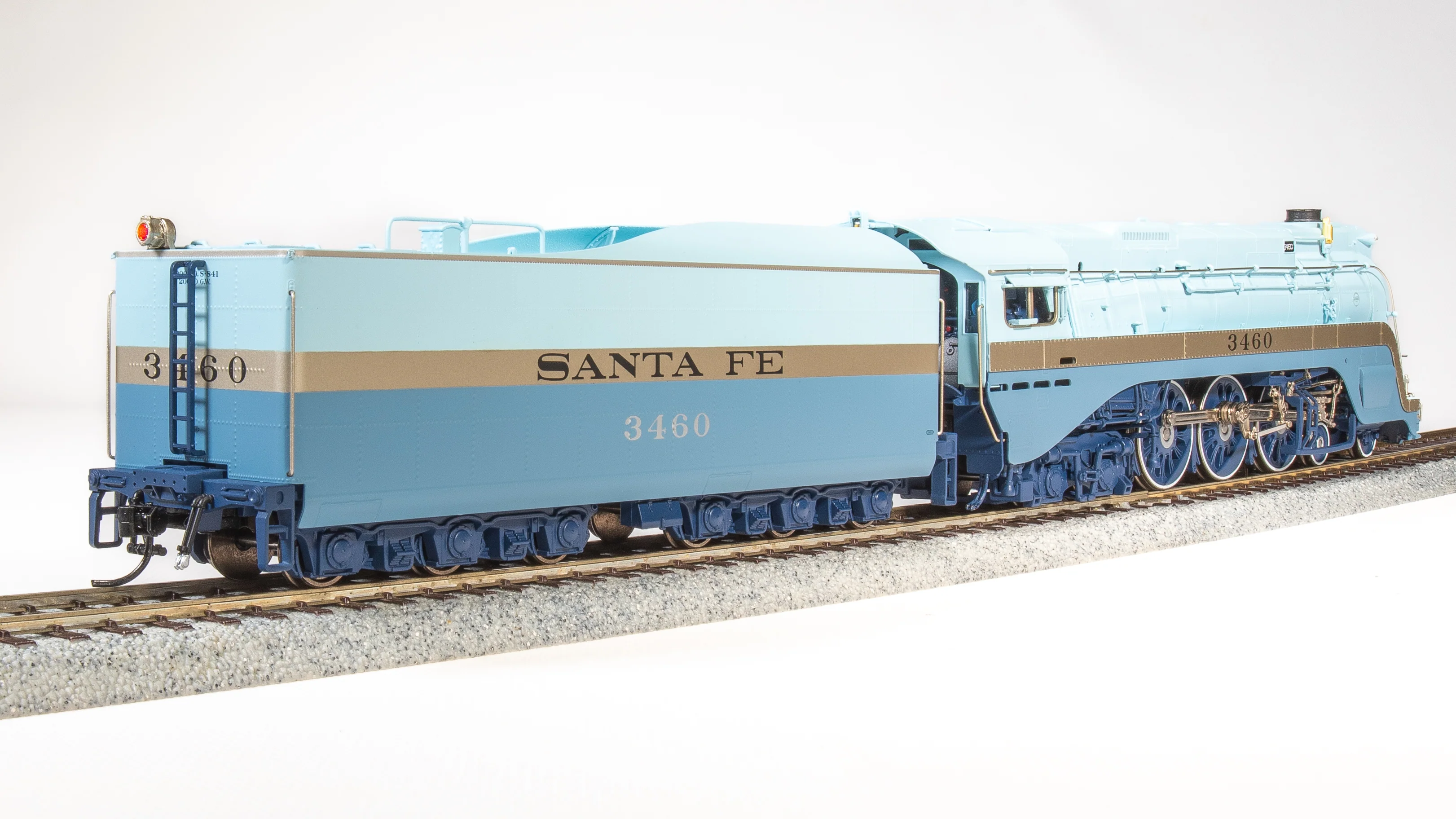 7350 ATSF Blue Goose, #3460, As-Delivered w/ 3460 on side of tender, Paragon4 Sound/DC/DCC, Smoke, HO - Image 14