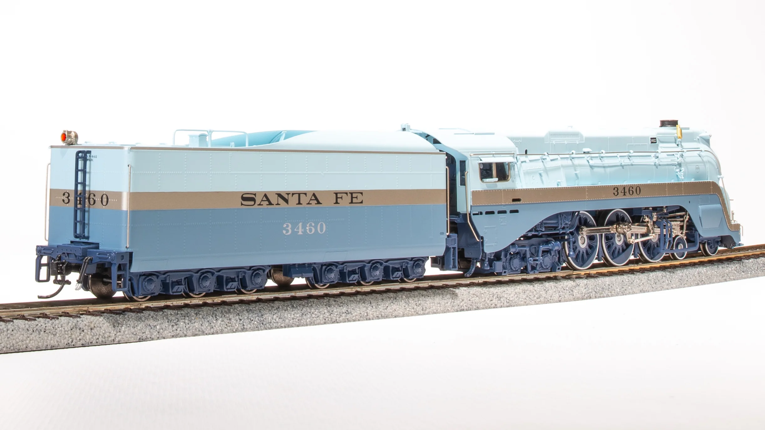 7350 ATSF Blue Goose, #3460, As-Delivered w/ 3460 on side of tender, Paragon4 Sound/DC/DCC, Smoke, HO - Image 5