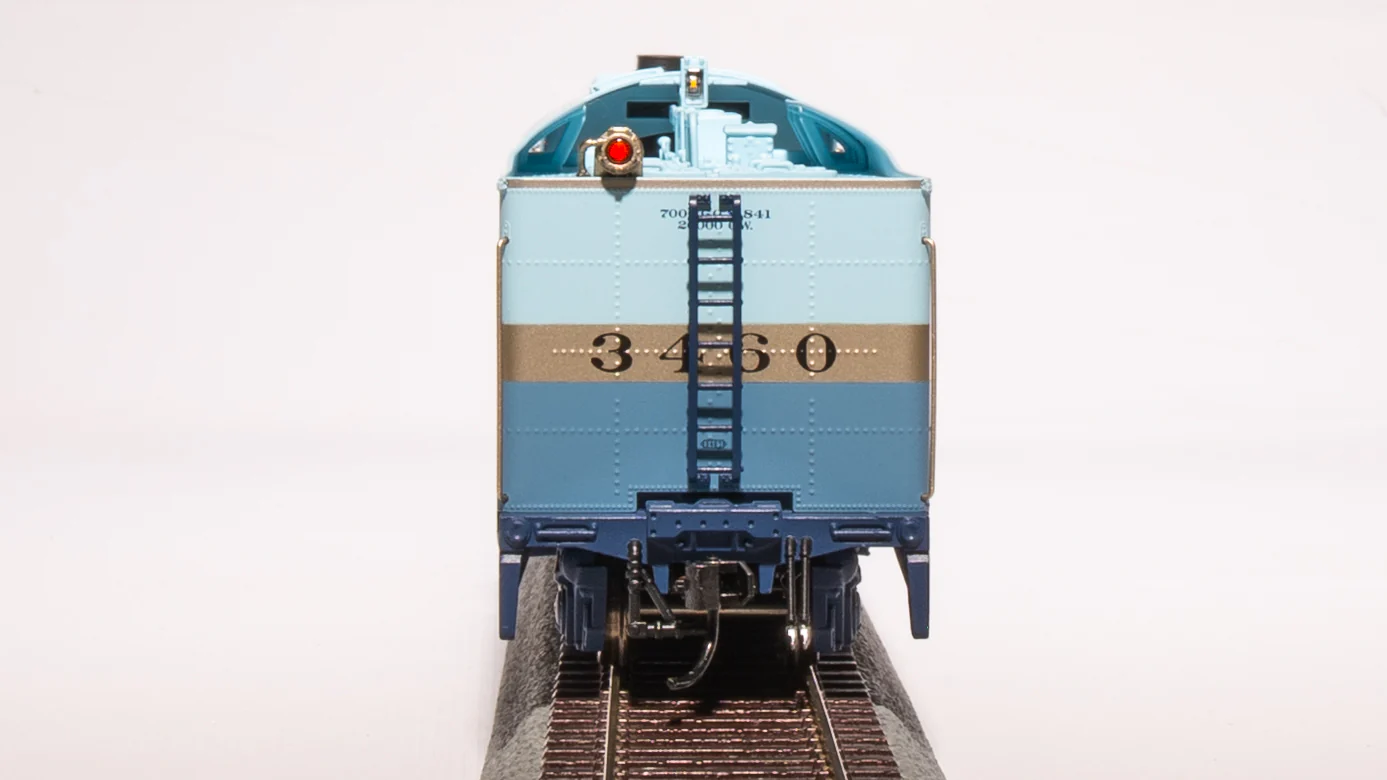 7350 ATSF Blue Goose, #3460, As-Delivered w/ 3460 on side of tender, Paragon4 Sound/DC/DCC, Smoke, HO - Image 9
