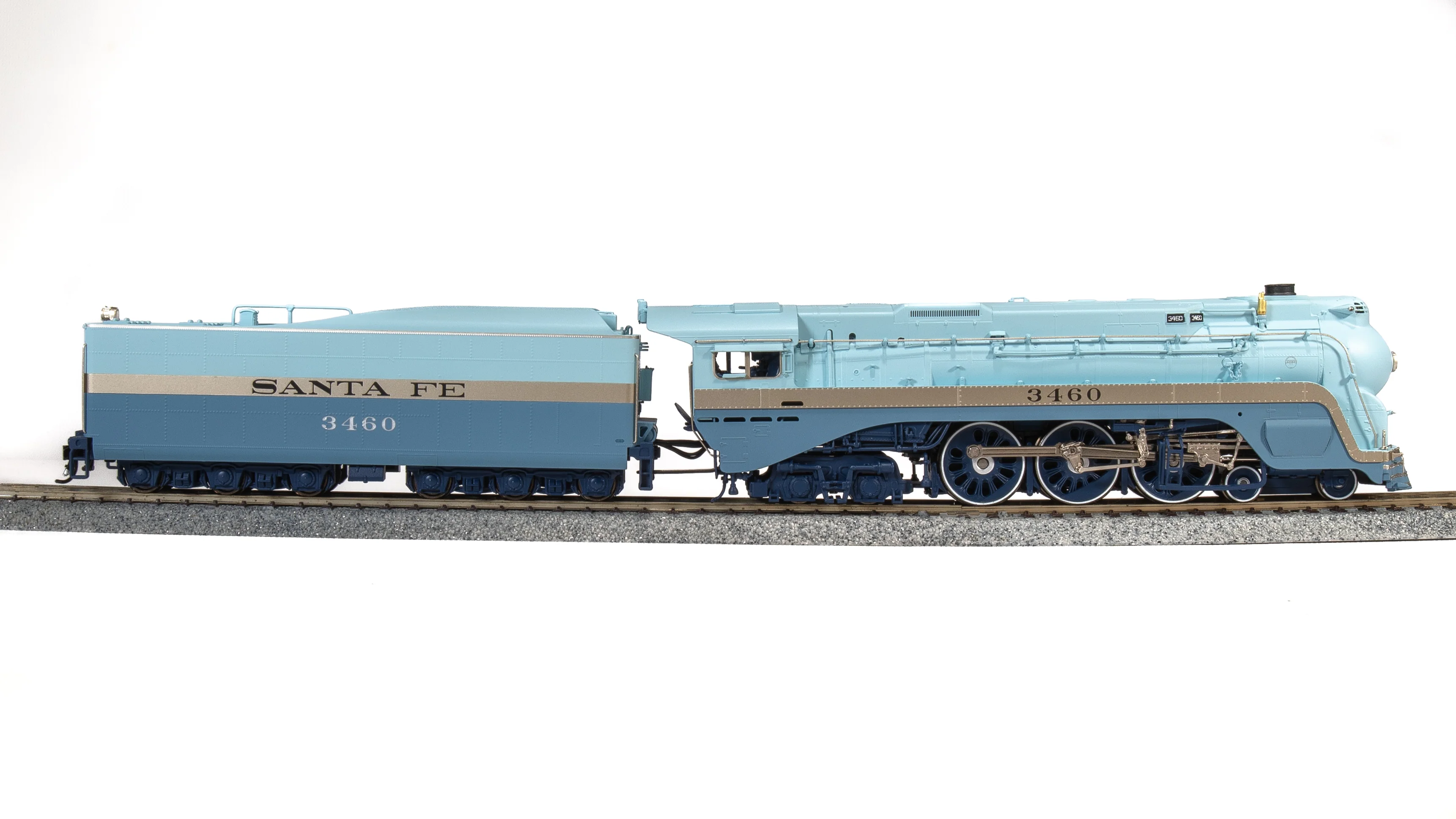 7390 ATSF Blue Goose, #3460, As-Delivered w/ 3460 on side of tender, No-Sound/DCC-Ready, HO - Image 3
