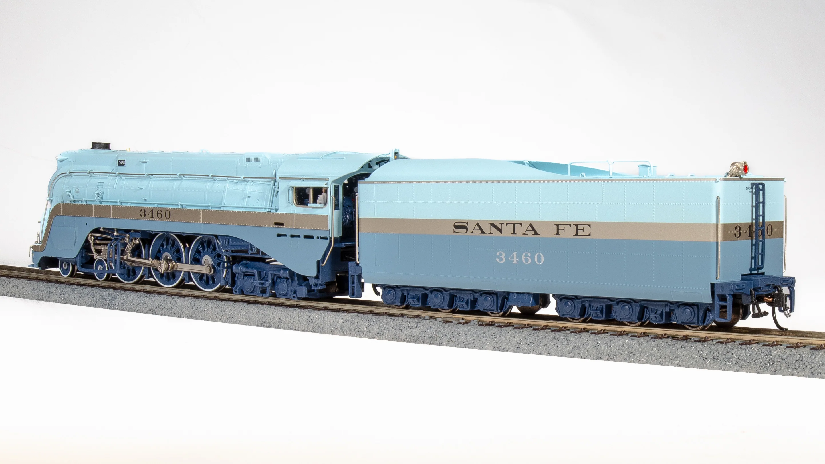 7390 ATSF Blue Goose, #3460, As-Delivered w/ 3460 on side of tender, No-Sound/DCC-Ready, HO - Image 5