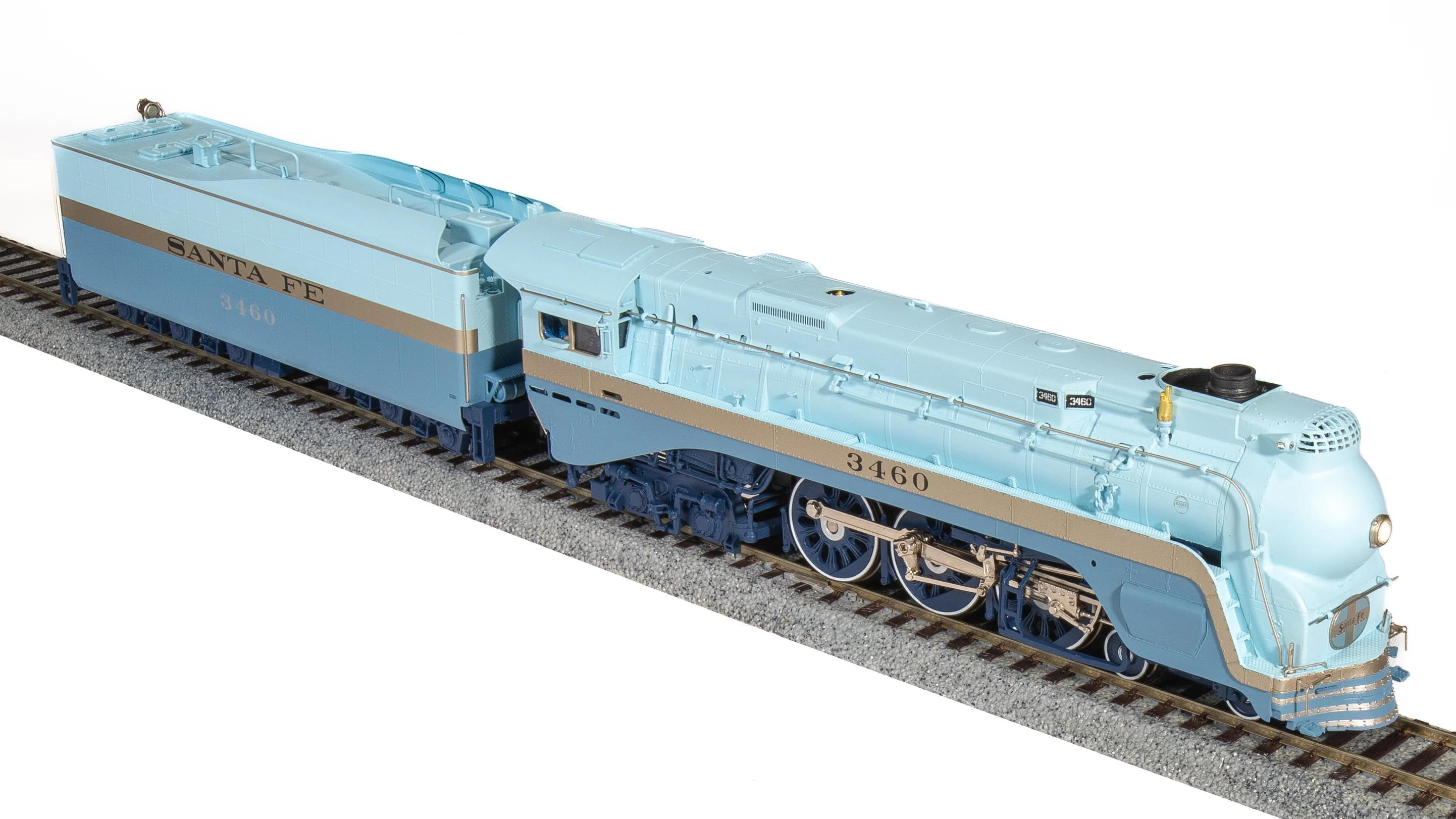 7390 ATSF Blue Goose, #3460, As-Delivered w/ 3460 on side of tender, No-Sound/DCC-Ready, HO - Image 6