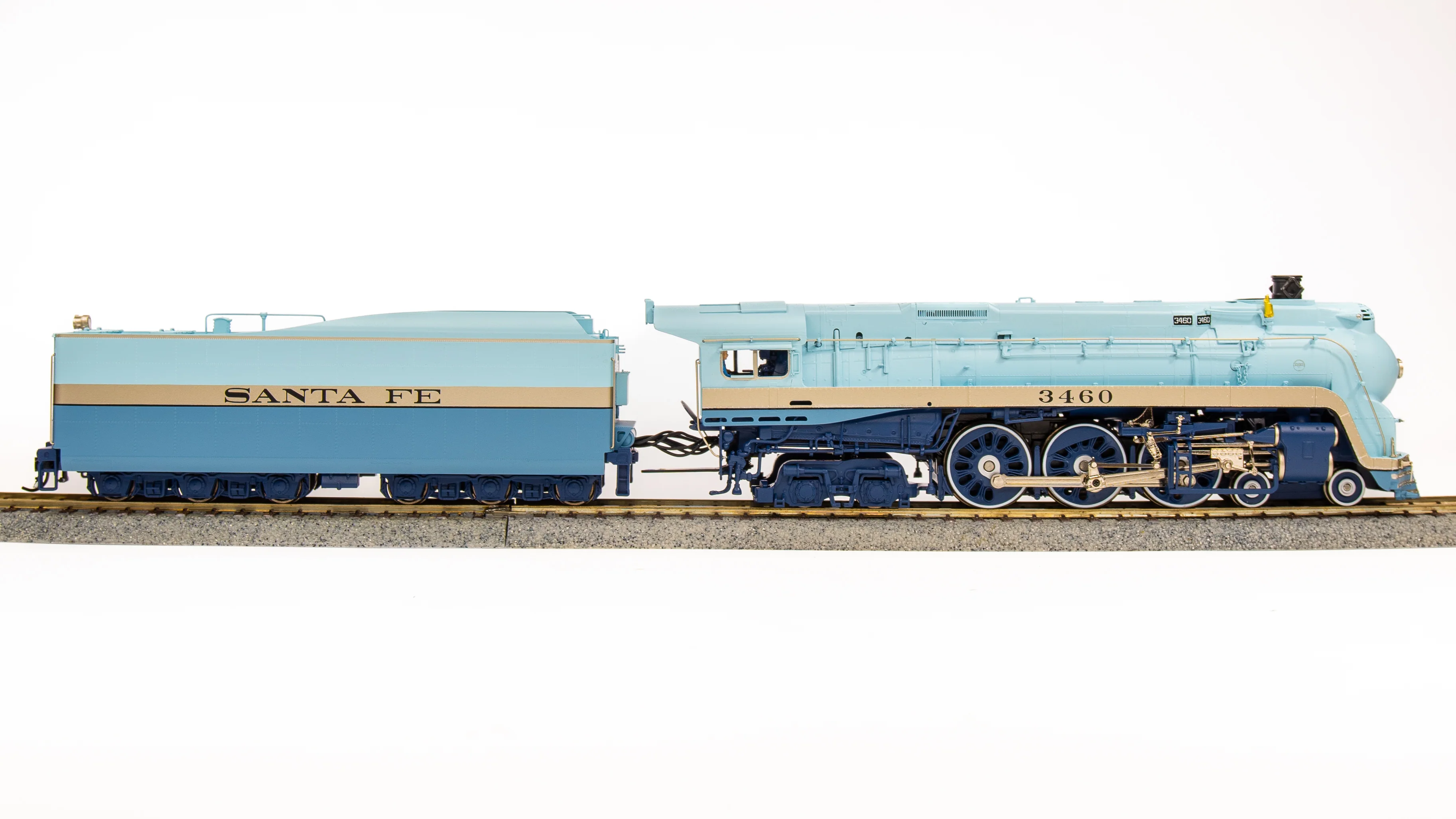 7392 ATSF Blue Goose, #3460, Early 1939 Appearance, No-Sound/DCC-Ready, HO - Image 3