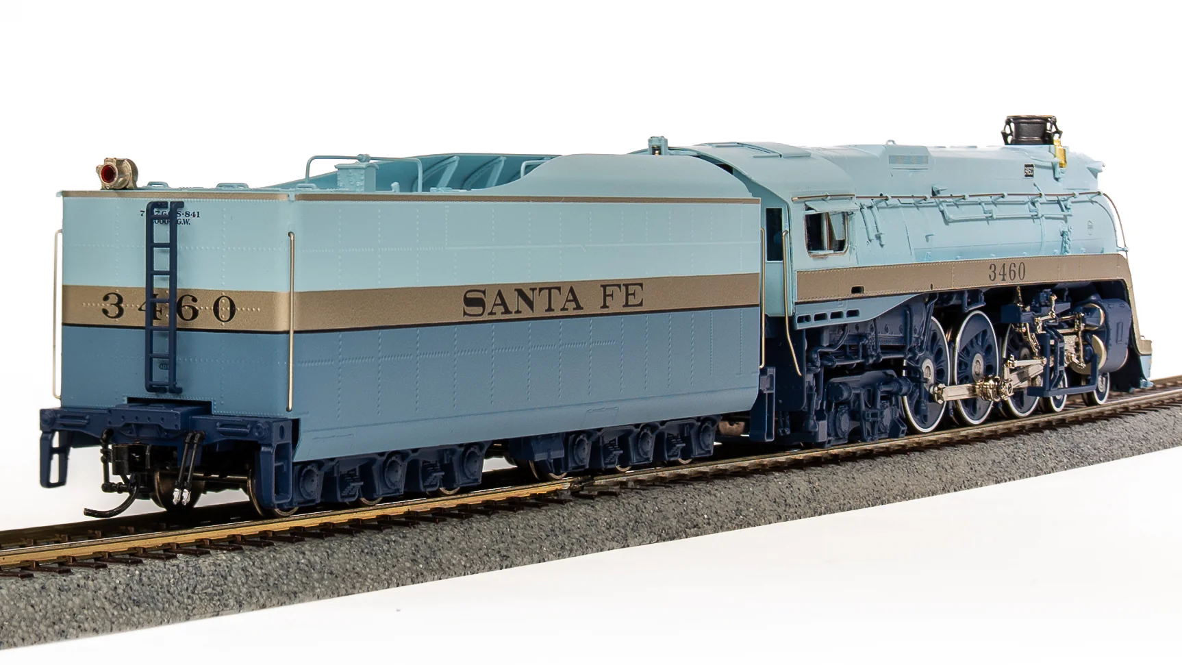 7392 ATSF Blue Goose, #3460, Early 1939 Appearance, No-Sound/DCC-Ready, HO - Image 4