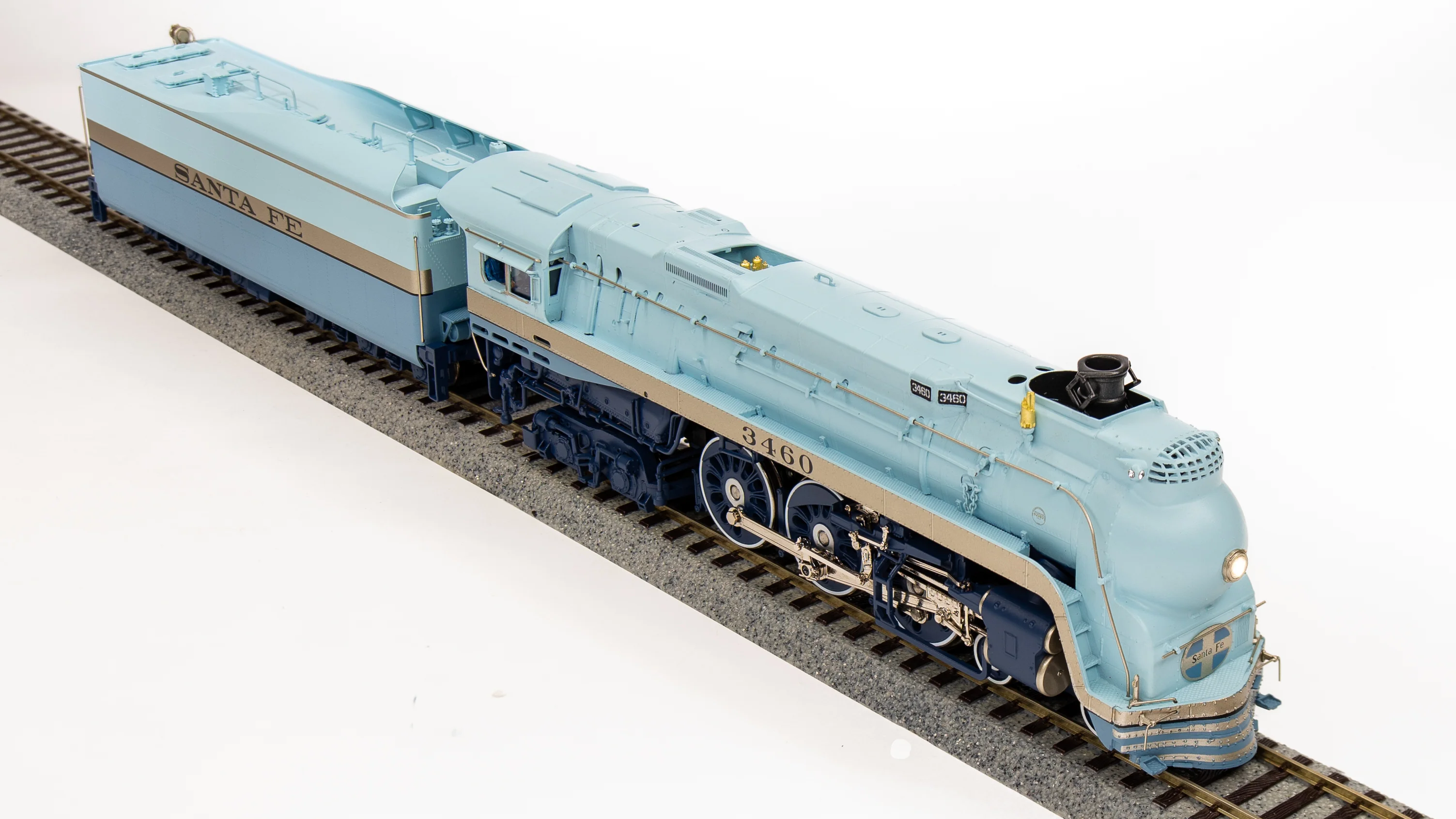 7392 ATSF Blue Goose, #3460, Early 1939 Appearance, No-Sound/DCC-Ready, HO - Image 5
