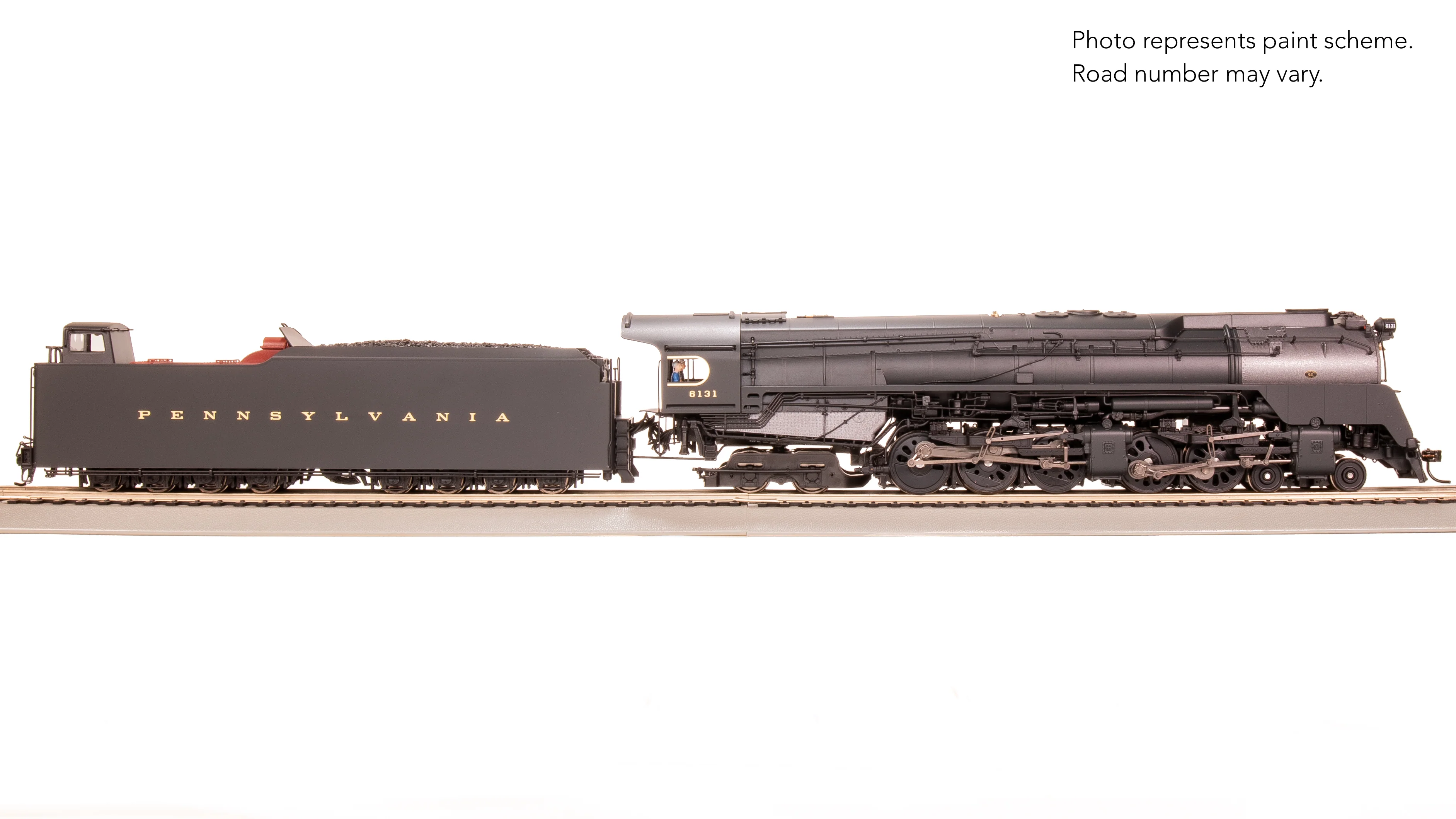 7800 PRR Q2 Duplex, 4-4-6-4, #6131, Prototype Version, 18,000 gallon tender, Paragon4 Sound/DC/DCC, Smoke, HO - Image 4