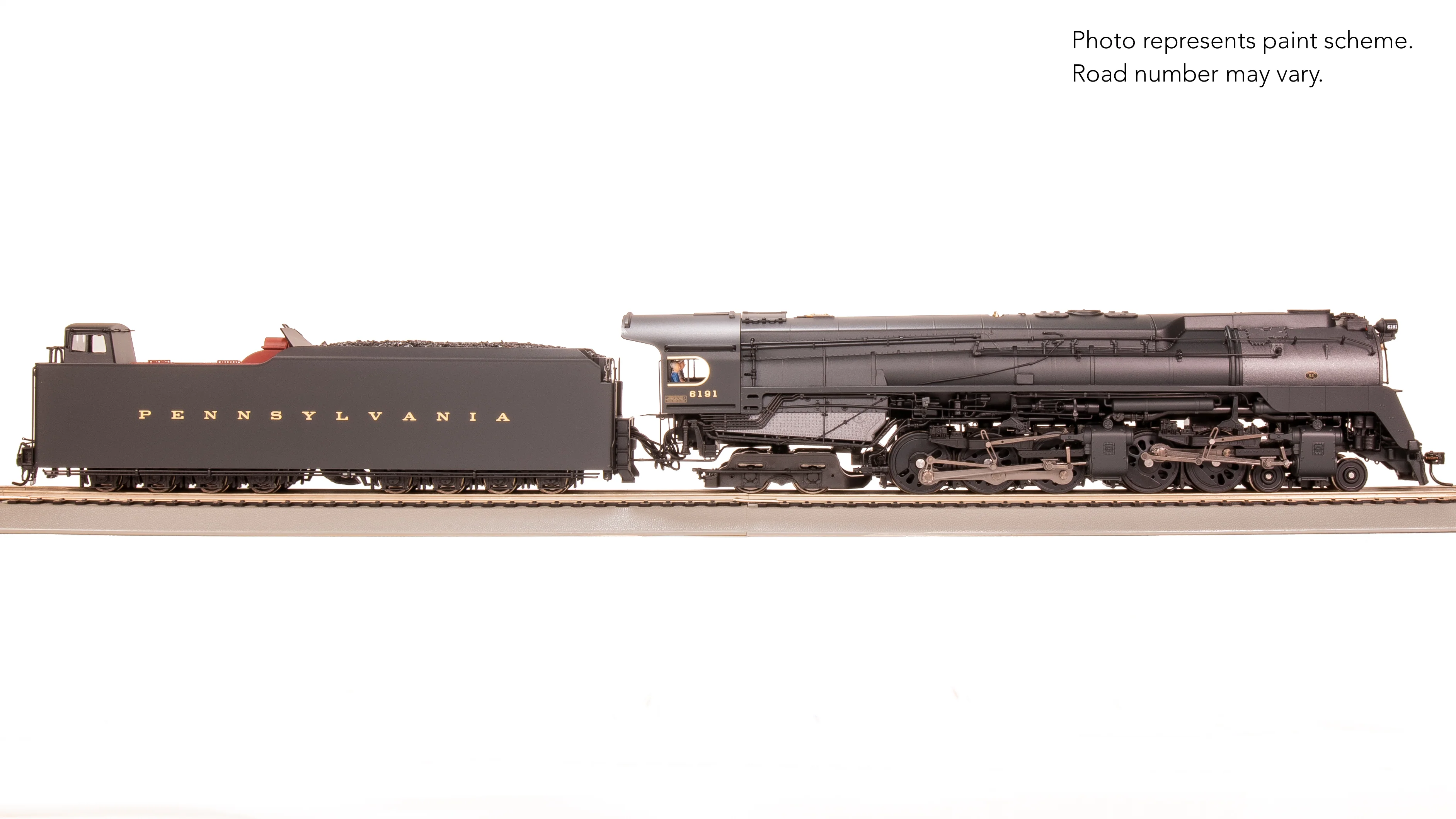 7804 PRR Q2 Duplex, 4-4-6-4, #6191, Production Version, 18,000 gallon tender, Paragon4 Sound/DC/DCC, Smoke, HO - Image 4