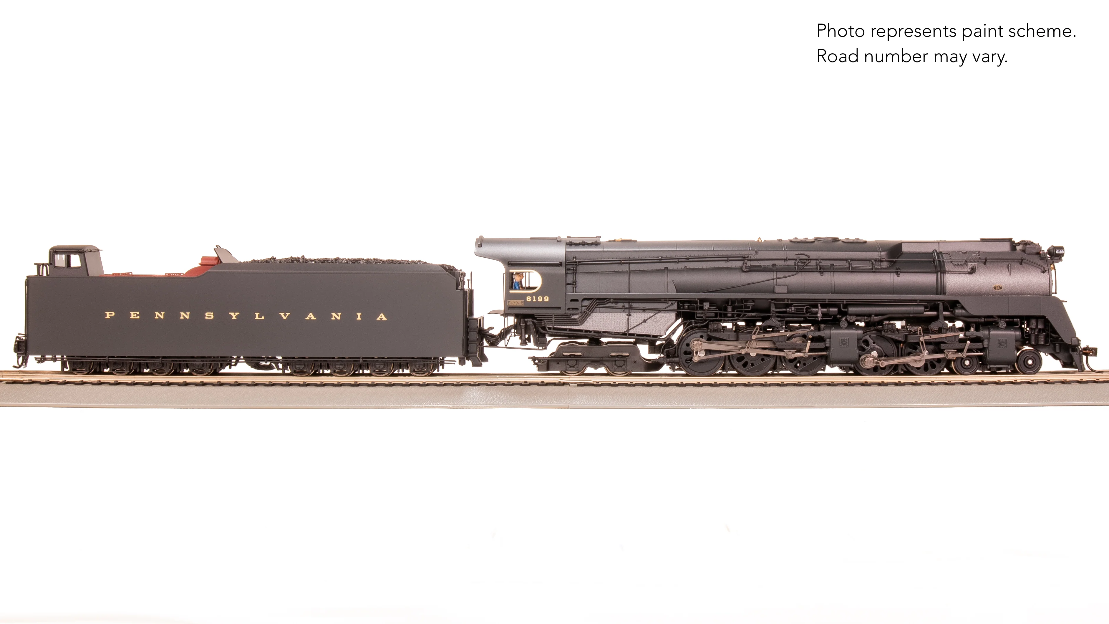 7805 PRR Q2 Duplex, 4-4-6-4, #6199, Production Version, 18,000 gallon tender, Paragon4 Sound/DC/DCC, Smoke, HO - Image 4