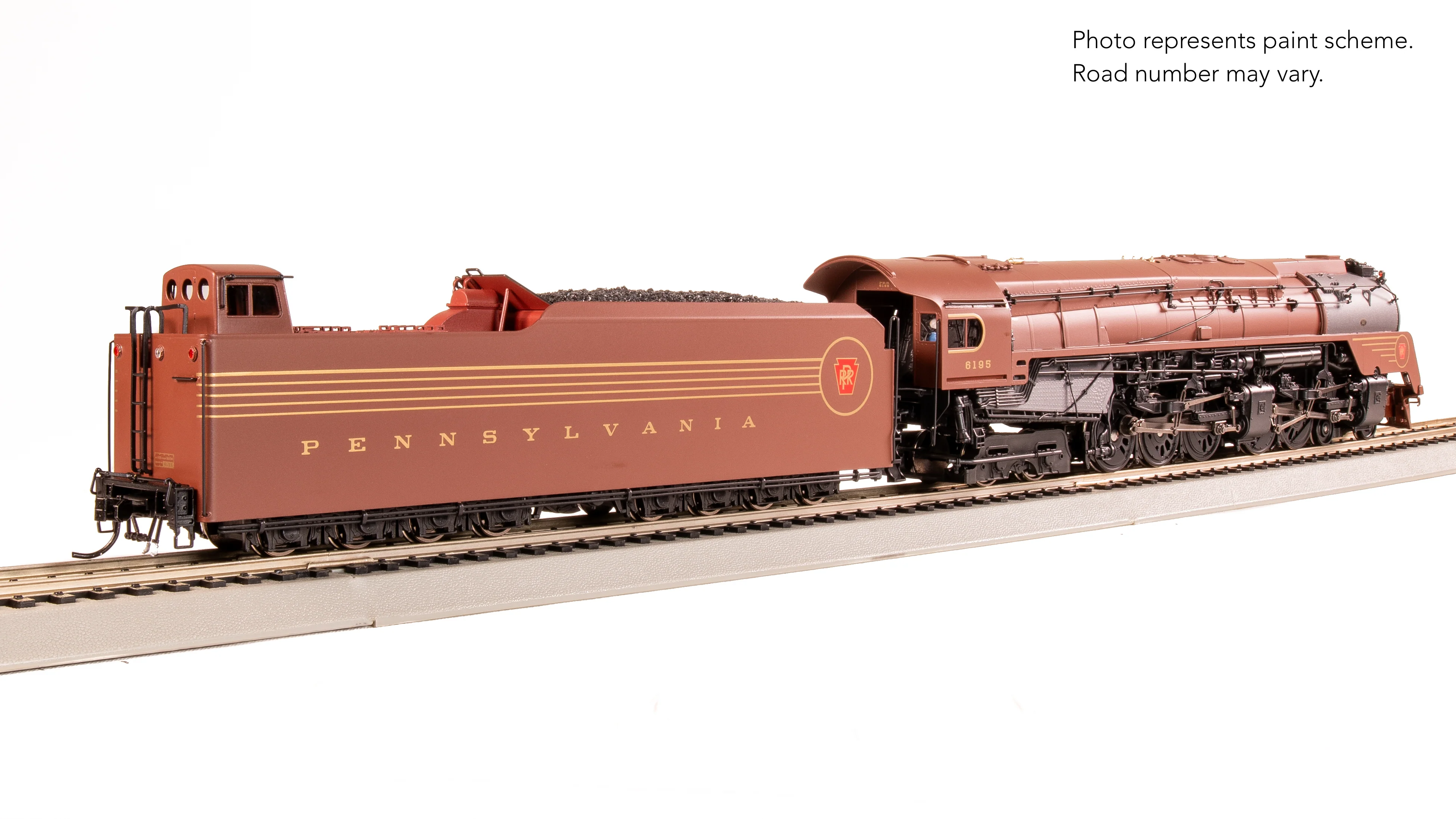 7809 PRR Q2 Duplex 4-4-6-4, #6195, Prototype Version, Tuscan Red 5-Stripe Fantasy Scheme, Paragon4 Sound/DC/DCC, Smoke, HO - Image 10