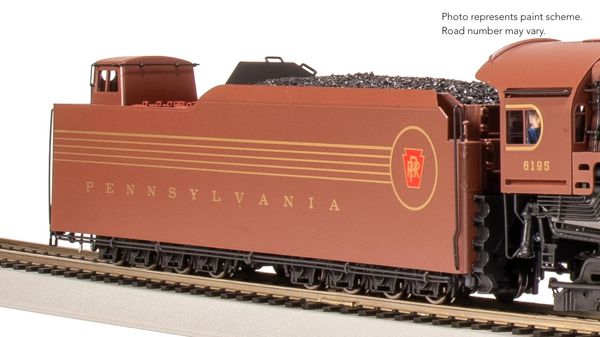 7809 PRR Q2 Duplex 4-4-6-4, #6195, Prototype Version, Tuscan Red 5-Stripe Fantasy Scheme, Paragon4 Sound/DC/DCC, Smoke, HO - Image 19