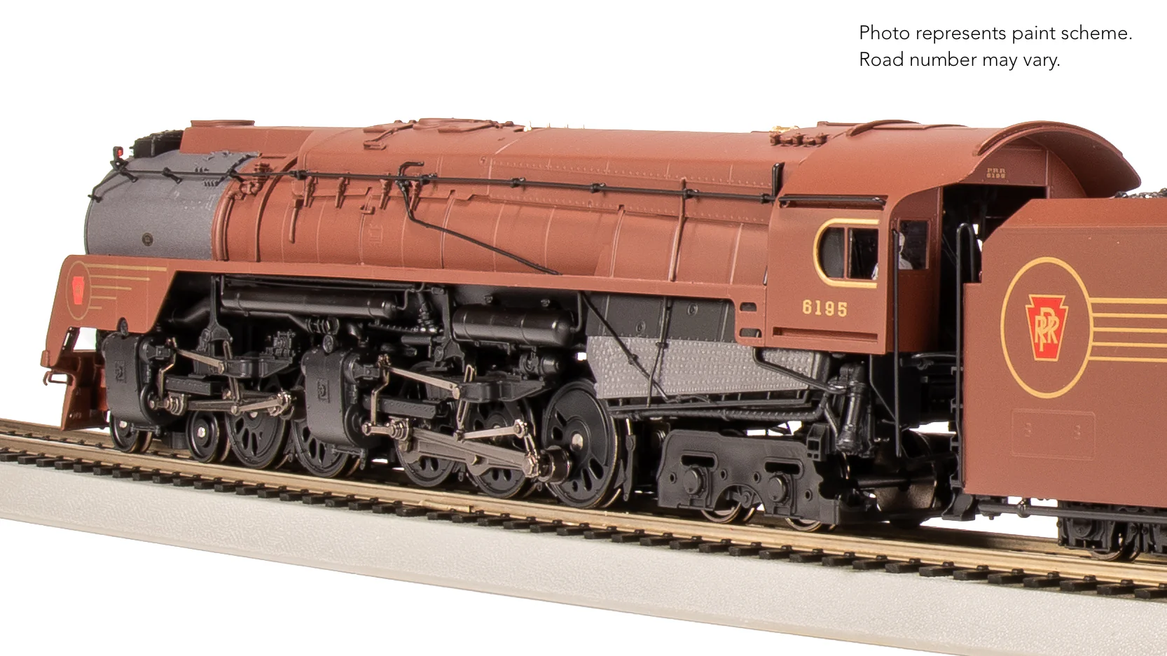 7809 PRR Q2 Duplex 4-4-6-4, #6195, Prototype Version, Tuscan Red 5-Stripe Fantasy Scheme, Paragon4 Sound/DC/DCC, Smoke, HO - Image 22