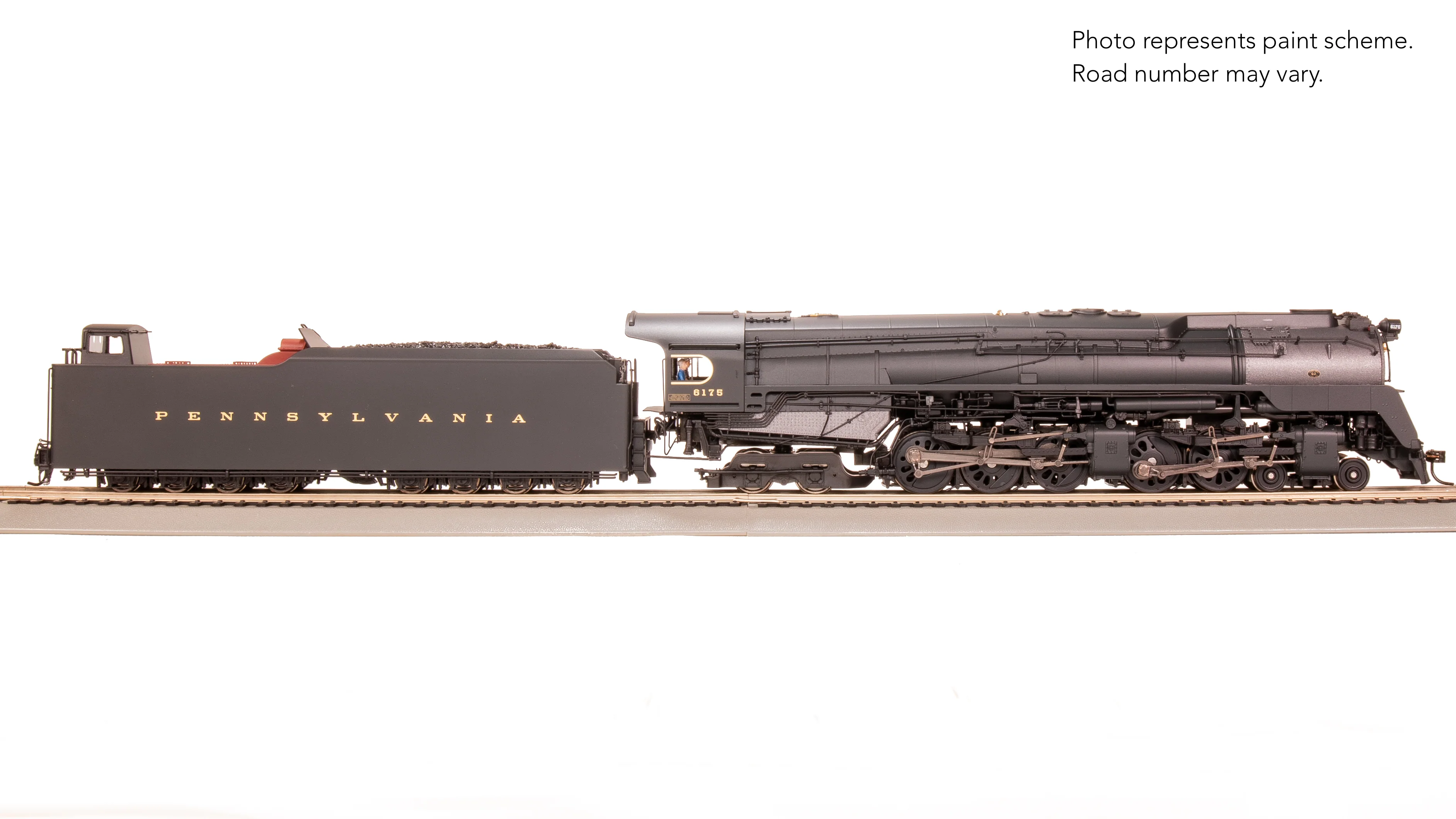 8053 PRR Q2 Duplex, 4-4-6-4, #6175, Production Version, 18,000 gallon tender, No-Sound / DCC-Ready, HO - Image 4