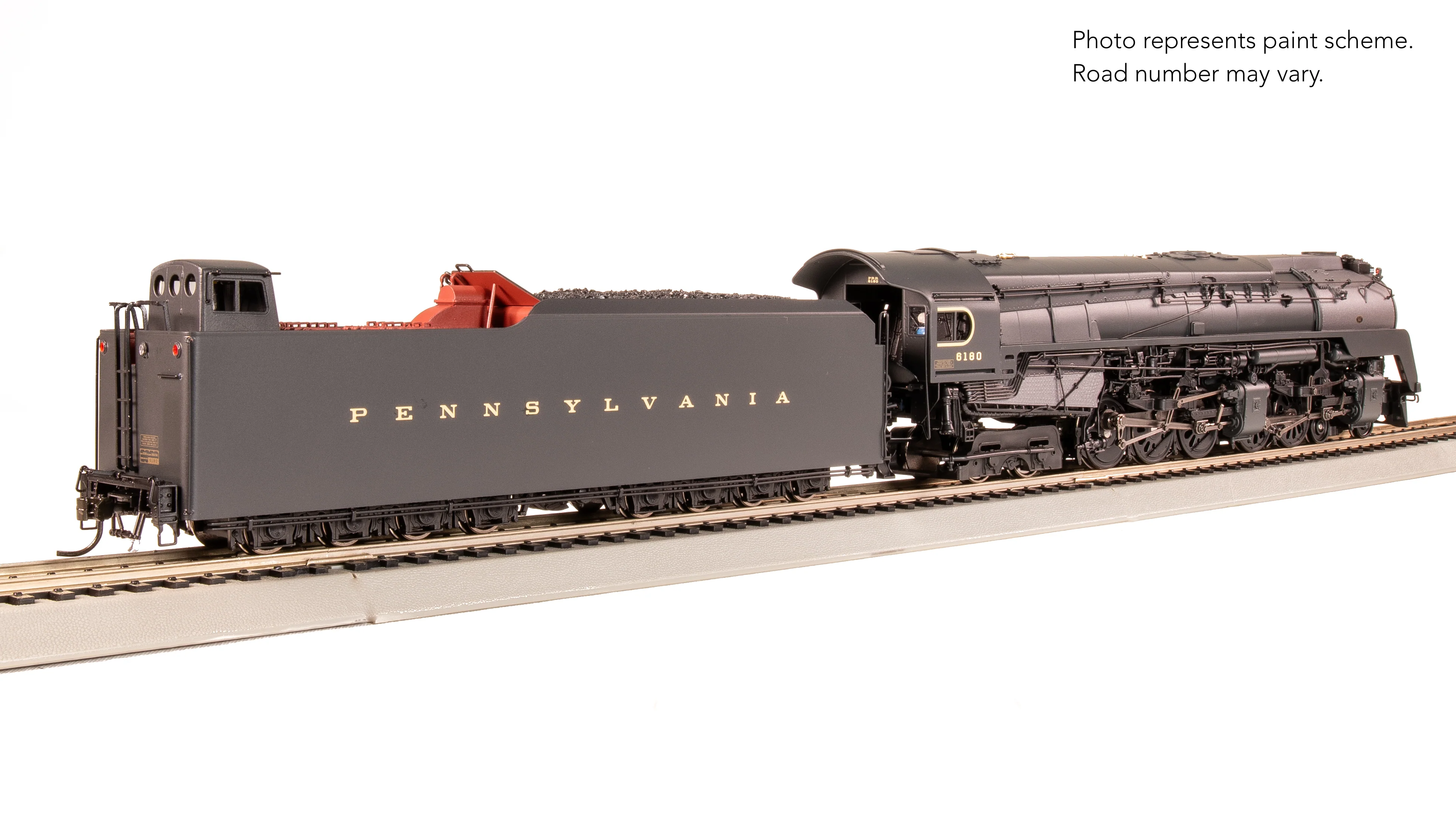 8054 PRR Q2 Duplex, 4-4-6-4, #6180, Production Version, 18,000 gallon tender, No-Sound / DCC-Ready, HO - Image 10
