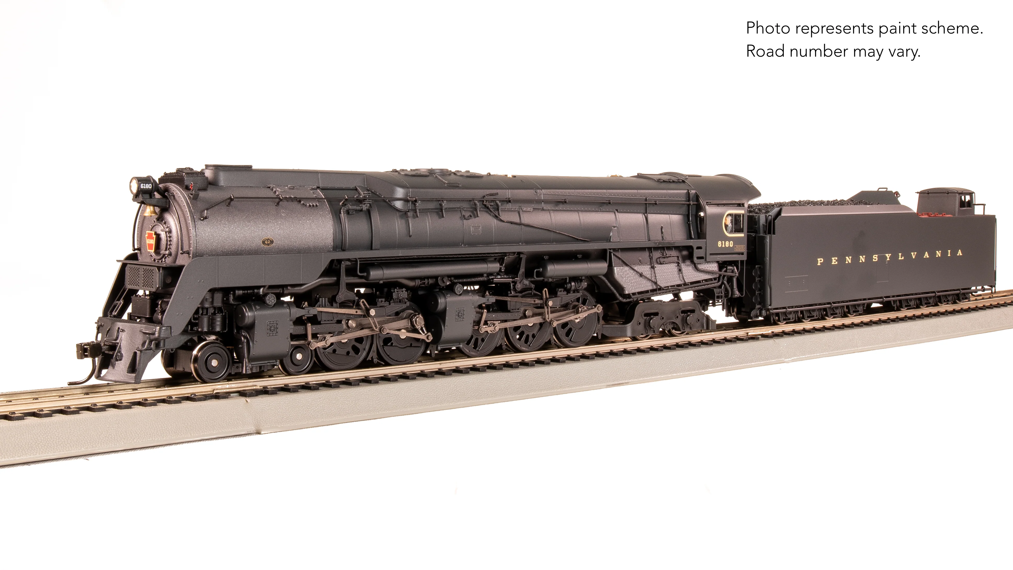 8054 PRR Q2 Duplex, 4-4-6-4, #6180, Production Version, 18,000 gallon tender, No-Sound / DCC-Ready, HO - Image 7