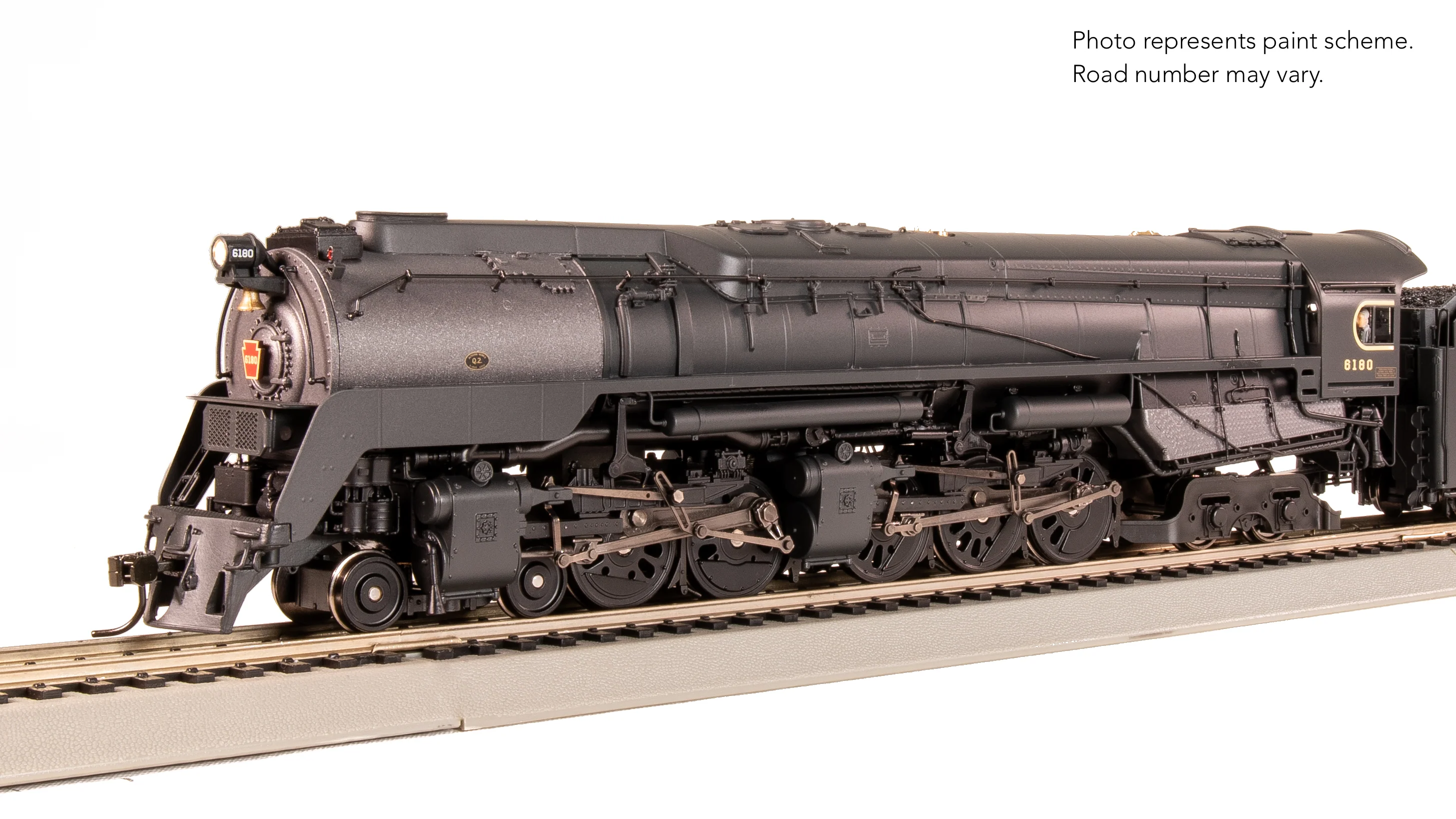 8054 PRR Q2 Duplex, 4-4-6-4, #6180, Production Version, 18,000 gallon tender, No-Sound / DCC-Ready, HO - Image 8