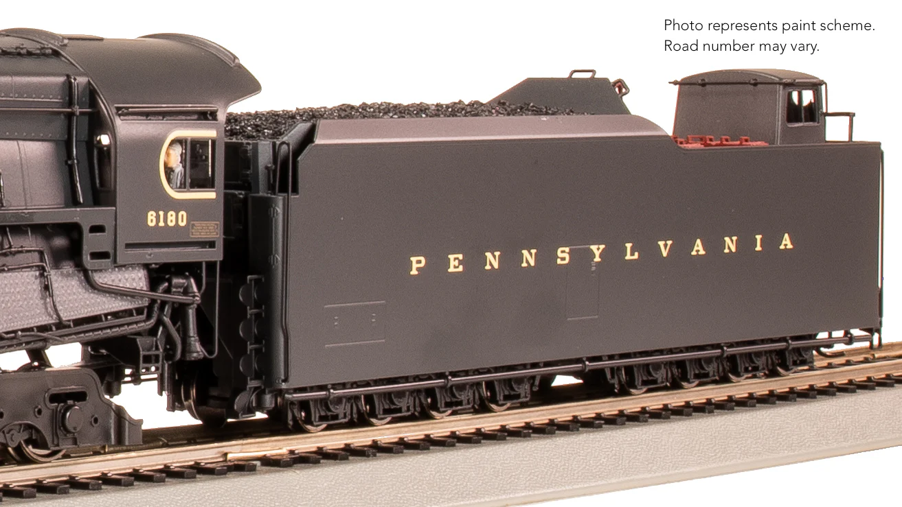 8054 PRR Q2 Duplex, 4-4-6-4, #6180, Production Version, 18,000 gallon tender, No-Sound / DCC-Ready, HO - Image 9