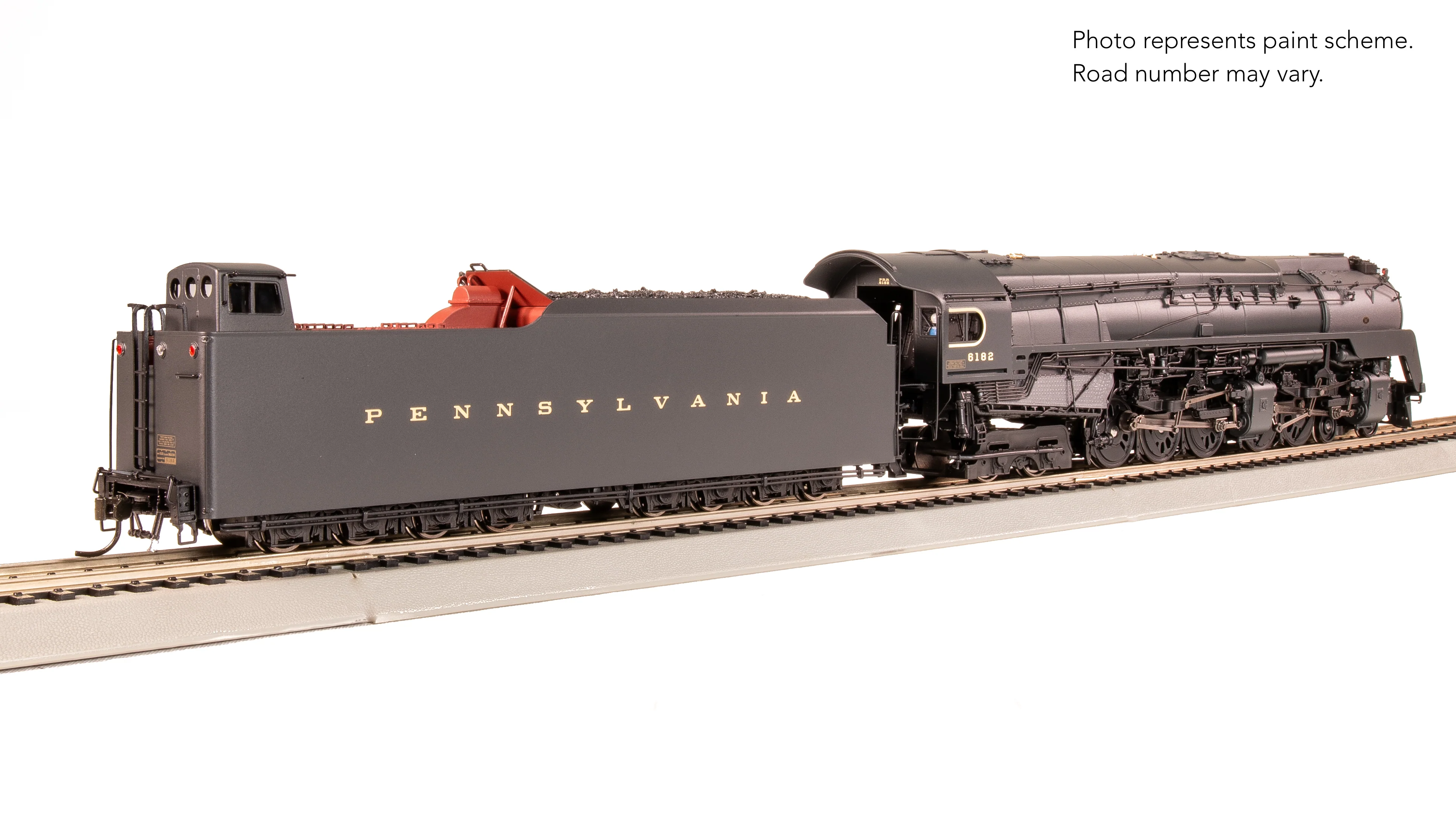 8055 PRR Q2 Duplex, 4-4-6-4, #6182, Production Version, 18,000 gallon tender, No-Sound / DCC-Ready, HO - Image 10