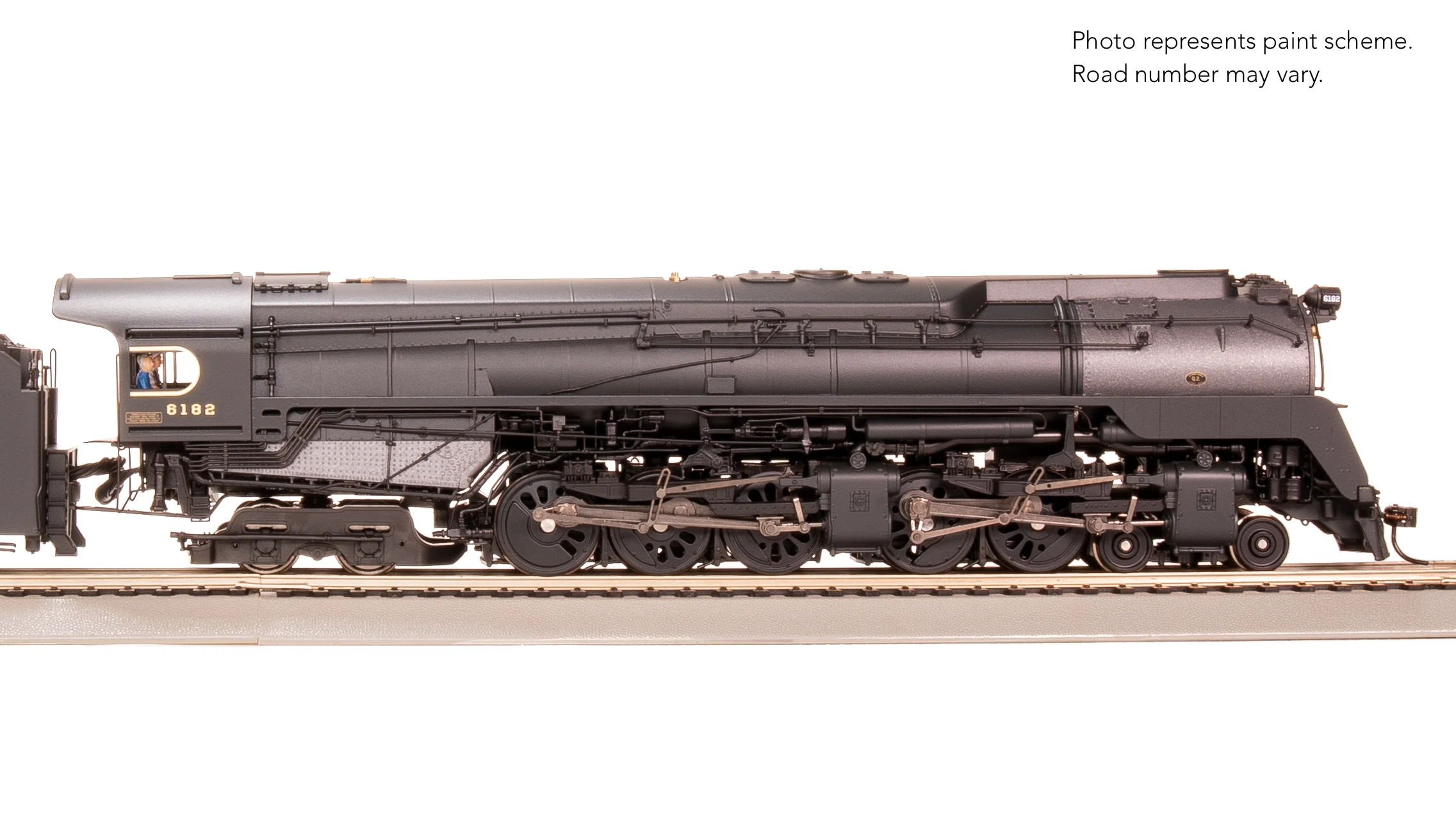 8055 PRR Q2 Duplex, 4-4-6-4, #6182, Production Version, 18,000 gallon tender, No-Sound / DCC-Ready, HO - Image 5