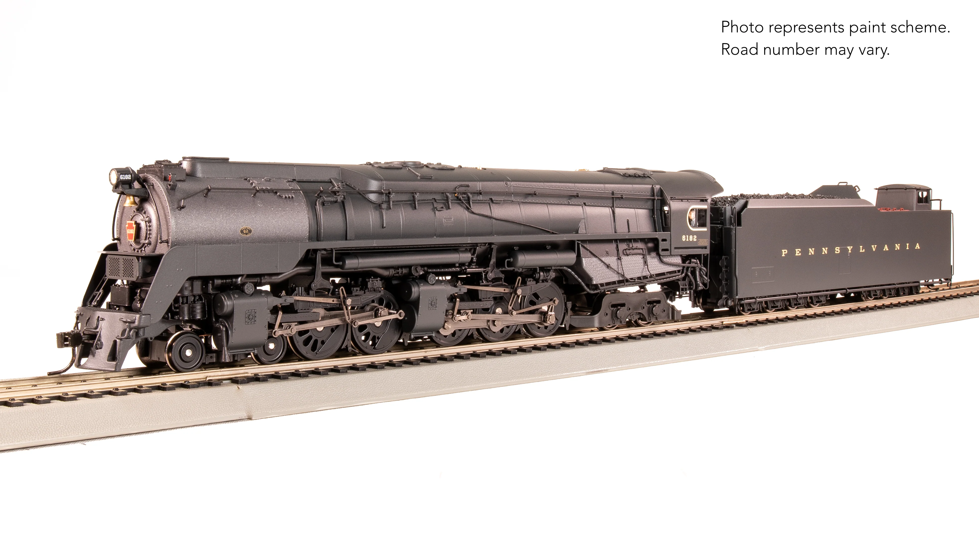 8055 PRR Q2 Duplex, 4-4-6-4, #6182, Production Version, 18,000 gallon tender, No-Sound / DCC-Ready, HO - Image 7