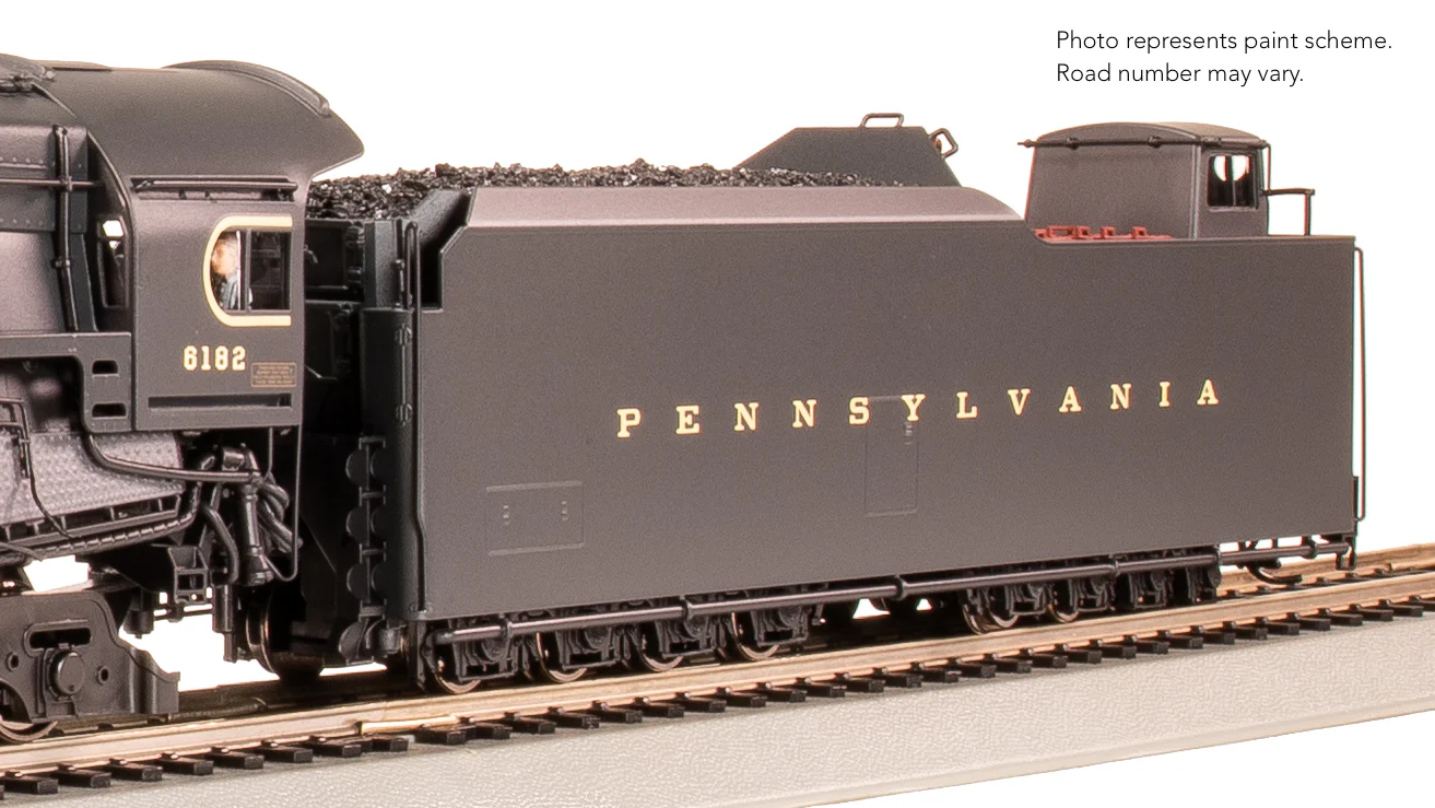8055 PRR Q2 Duplex, 4-4-6-4, #6182, Production Version, 18,000 gallon tender, No-Sound / DCC-Ready, HO - Image 9