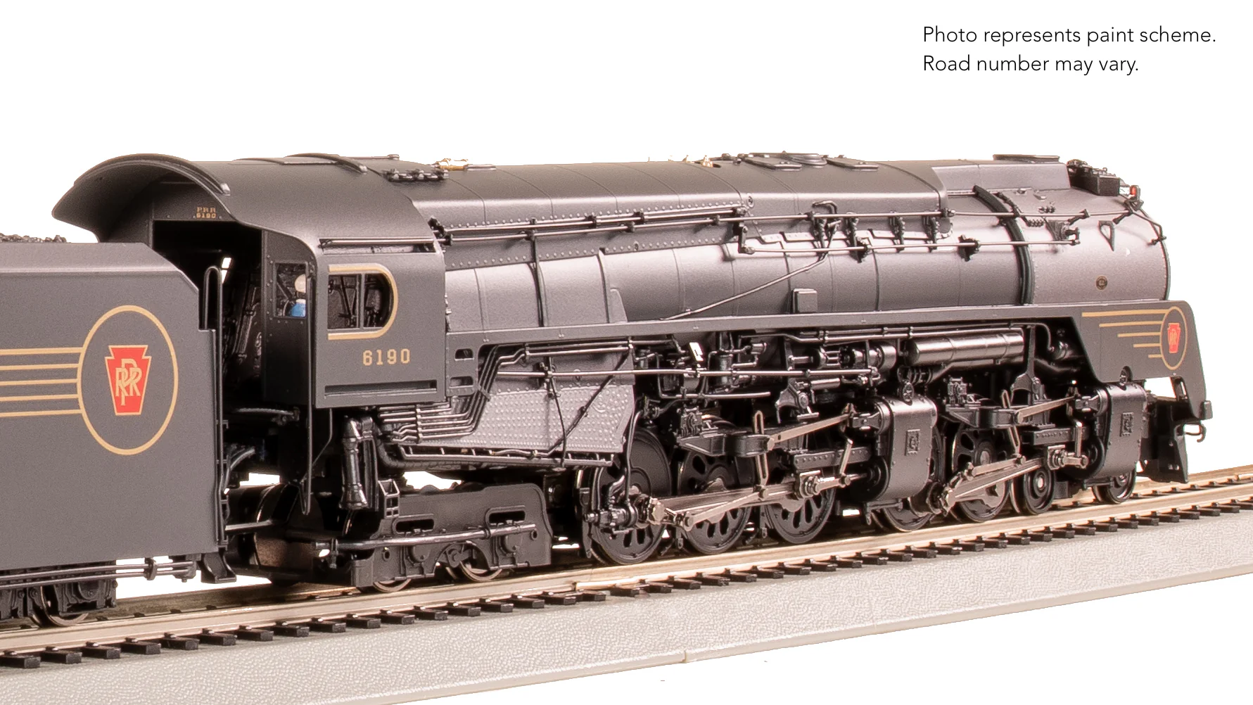 8056 PRR Q2 Duplex, 4-4-6-4, #6190, Prototype Version, DGLE 5-Stripe Fantasy Scheme, No-Sound / DCC-Ready, HO - Image 12