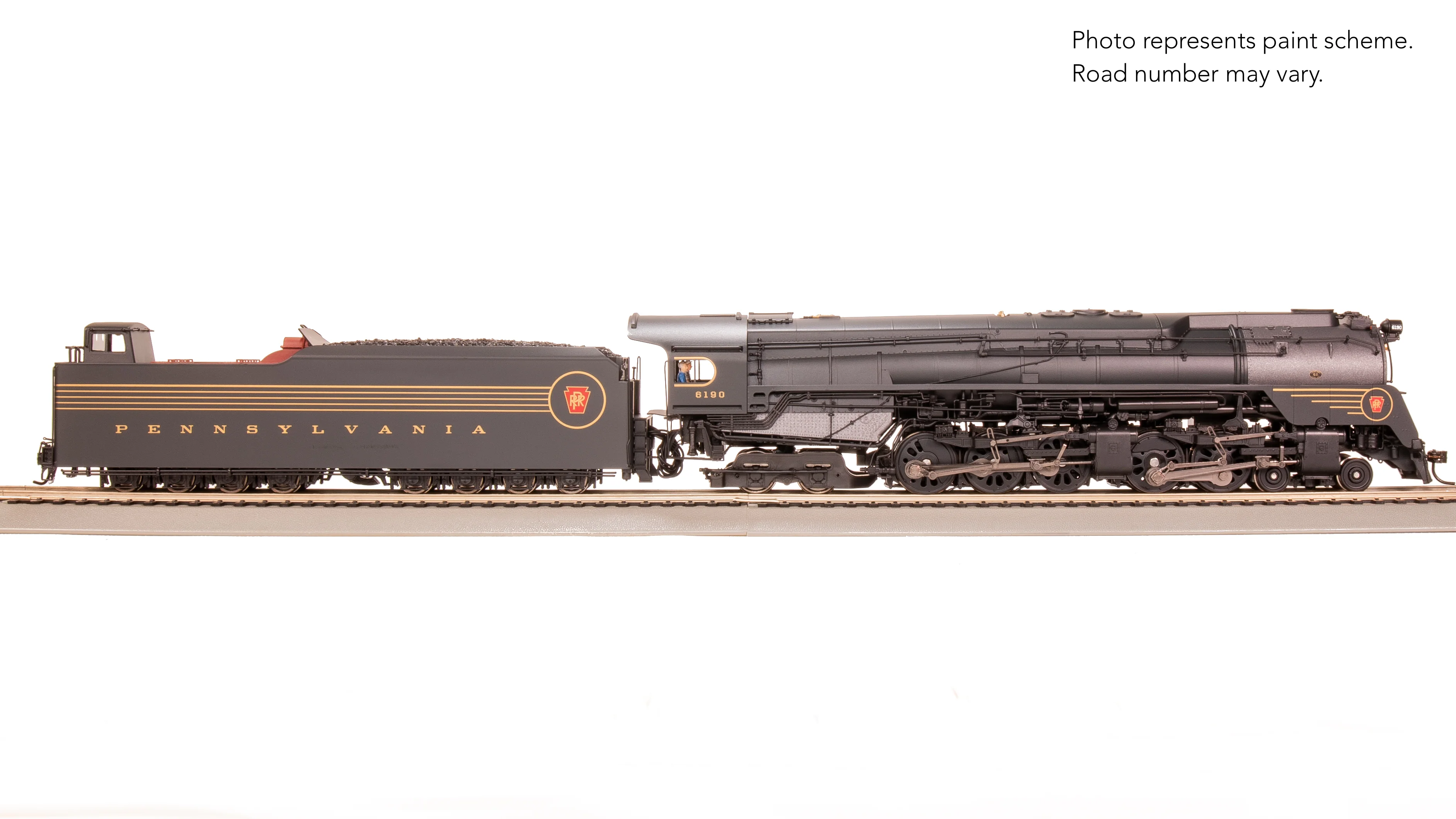8056 PRR Q2 Duplex, 4-4-6-4, #6190, Prototype Version, DGLE 5-Stripe Fantasy Scheme, No-Sound / DCC-Ready, HO - Image 4