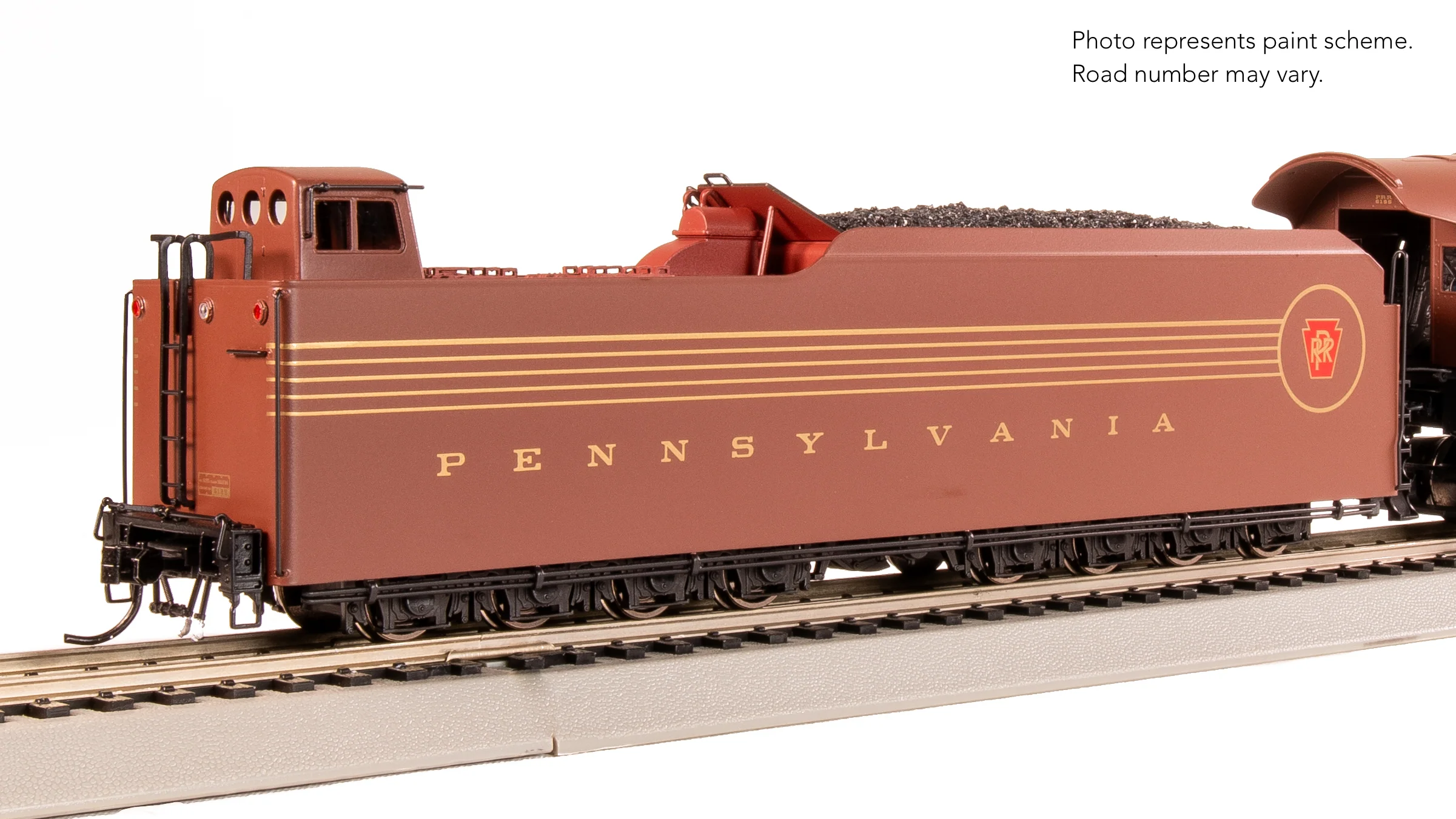 8057 PRR Q2 Duplex 4-4-6-4, #6195, Prototype Version, Tuscan Red 5-Stripe Fantasy Scheme, No-Sound / DCC-Ready, HO - Image 11