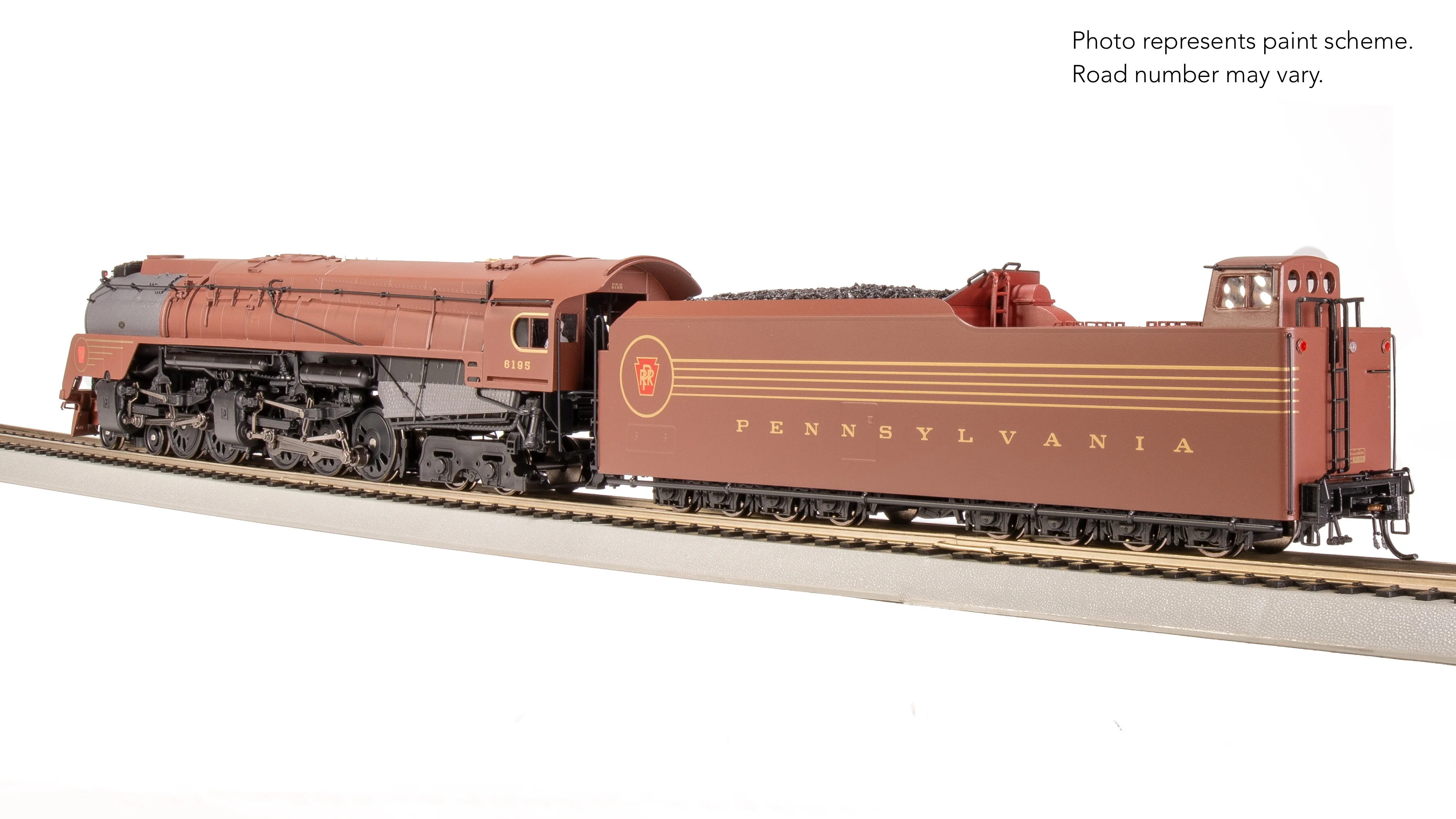 8057 PRR Q2 Duplex 4-4-6-4, #6195, Prototype Version, Tuscan Red 5-Stripe Fantasy Scheme, No-Sound / DCC-Ready, HO - Image 20