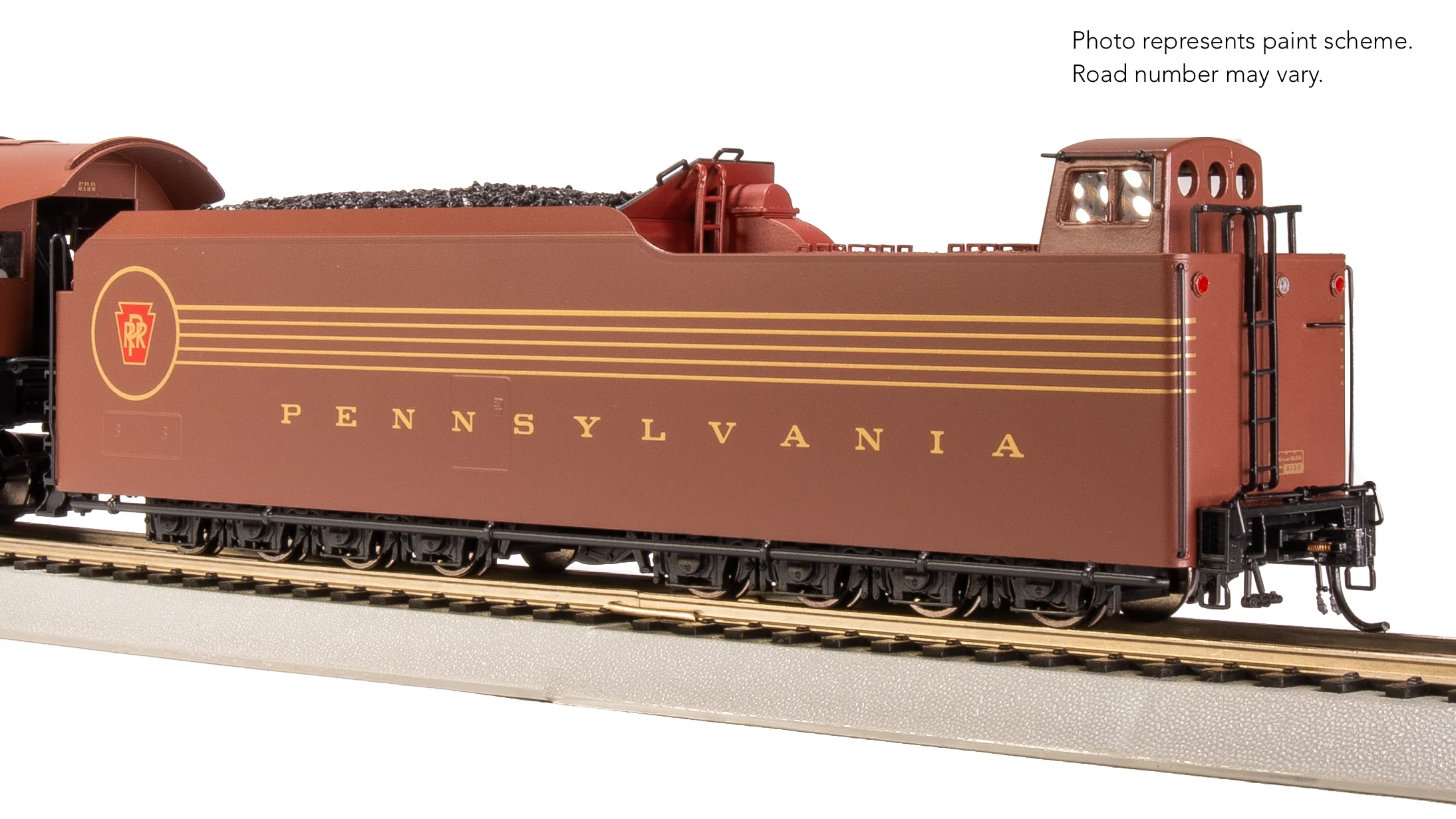 8057 PRR Q2 Duplex 4-4-6-4, #6195, Prototype Version, Tuscan Red 5-Stripe Fantasy Scheme, No-Sound / DCC-Ready, HO - Image 21