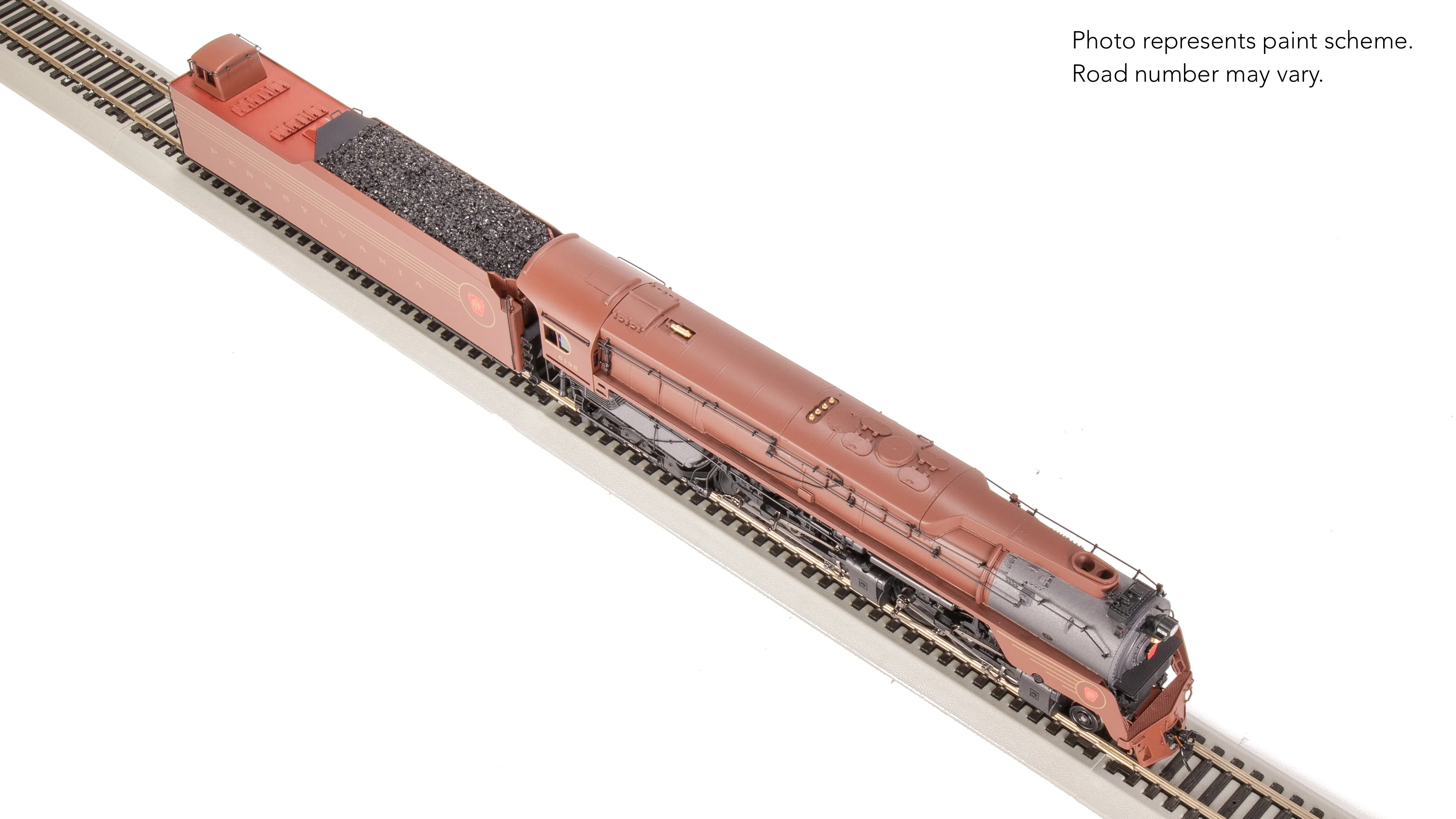 8057 PRR Q2 Duplex 4-4-6-4, #6195, Prototype Version, Tuscan Red 5-Stripe Fantasy Scheme, No-Sound / DCC-Ready, HO - Image 23