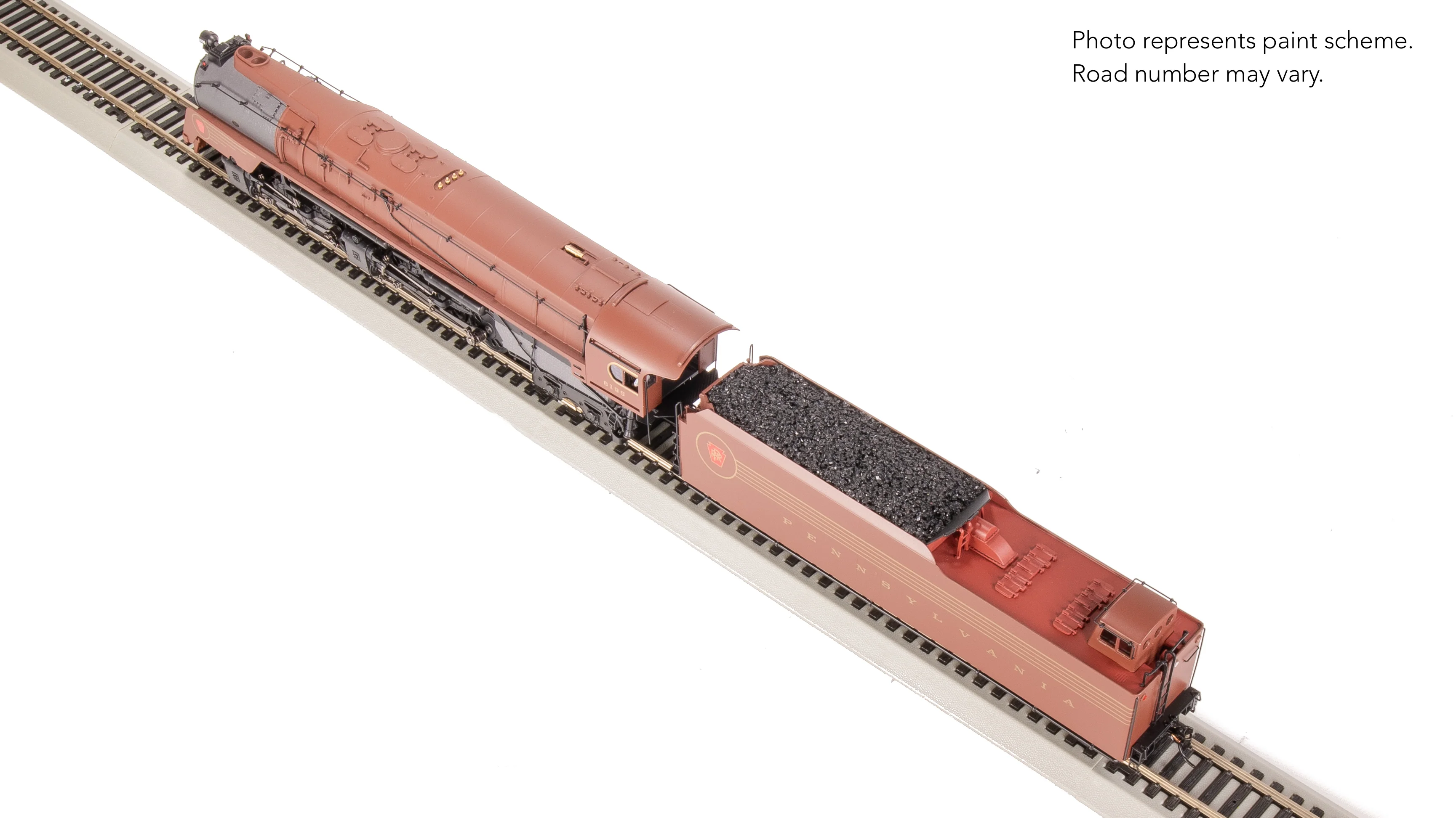 8057 PRR Q2 Duplex 4-4-6-4, #6195, Prototype Version, Tuscan Red 5-Stripe Fantasy Scheme, No-Sound / DCC-Ready, HO - Image 26