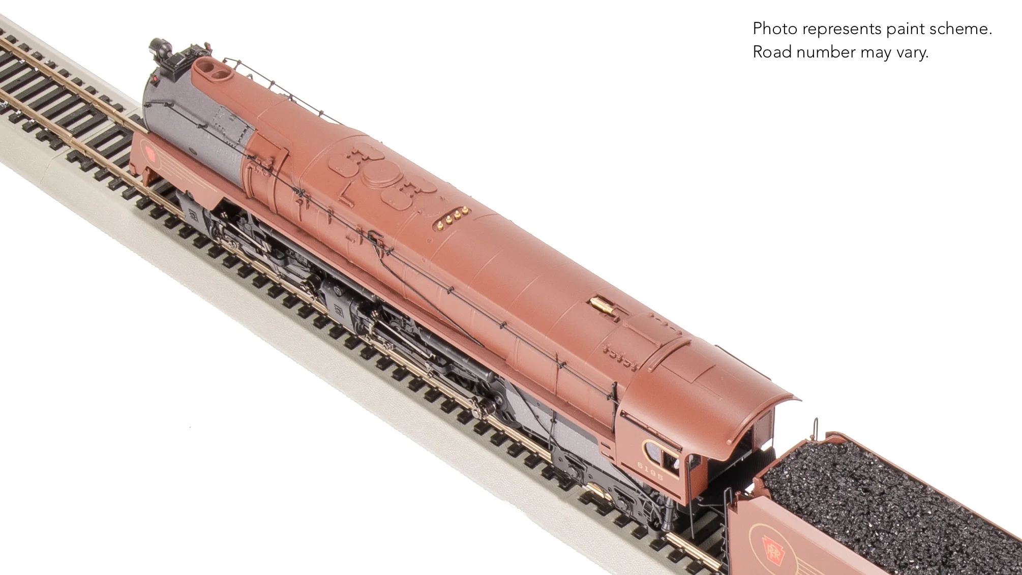 8057 PRR Q2 Duplex 4-4-6-4, #6195, Prototype Version, Tuscan Red 5-Stripe Fantasy Scheme, No-Sound / DCC-Ready, HO - Image 28