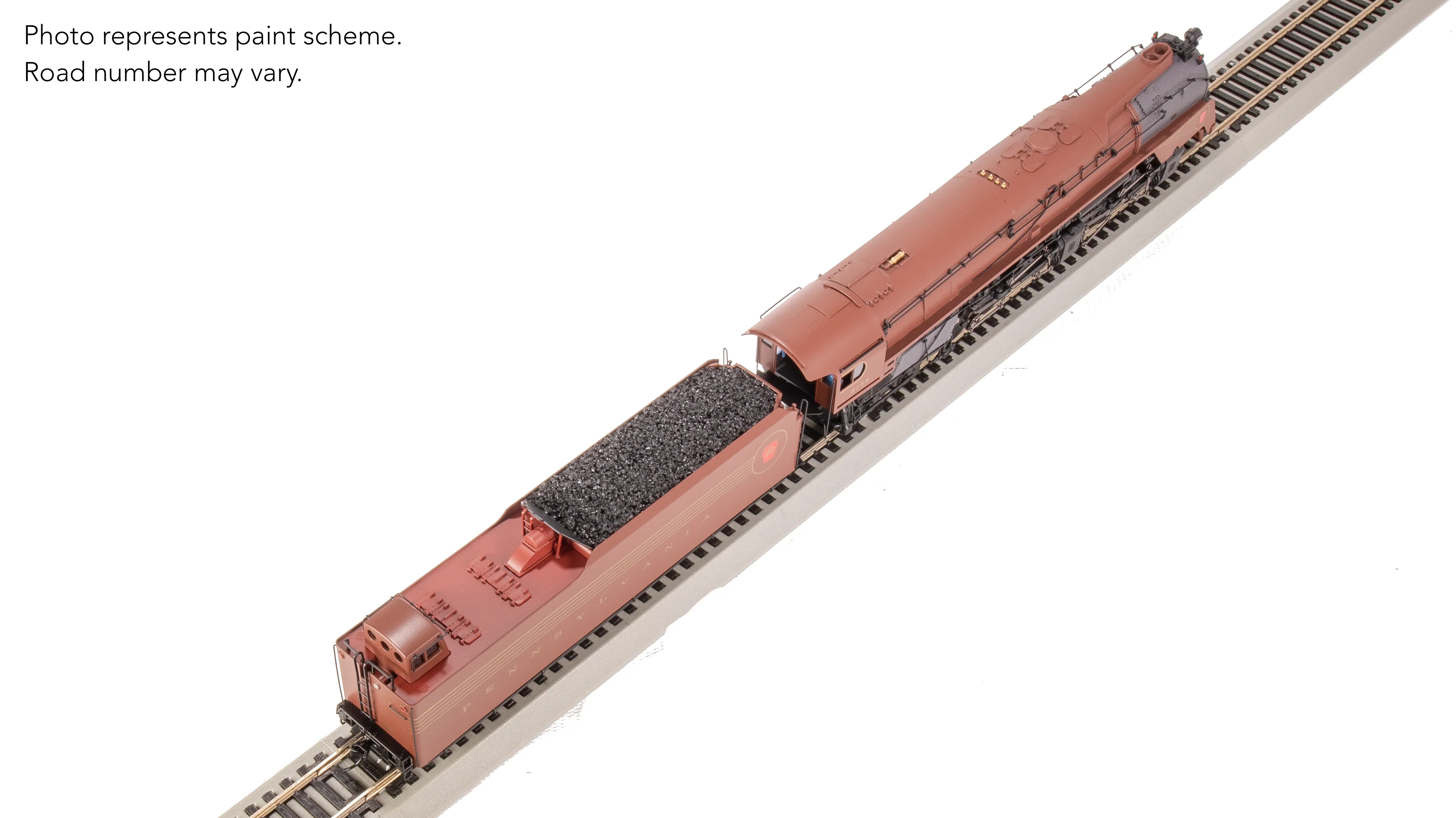 8057 PRR Q2 Duplex 4-4-6-4, #6195, Prototype Version, Tuscan Red 5-Stripe Fantasy Scheme, No-Sound / DCC-Ready, HO - Image 32