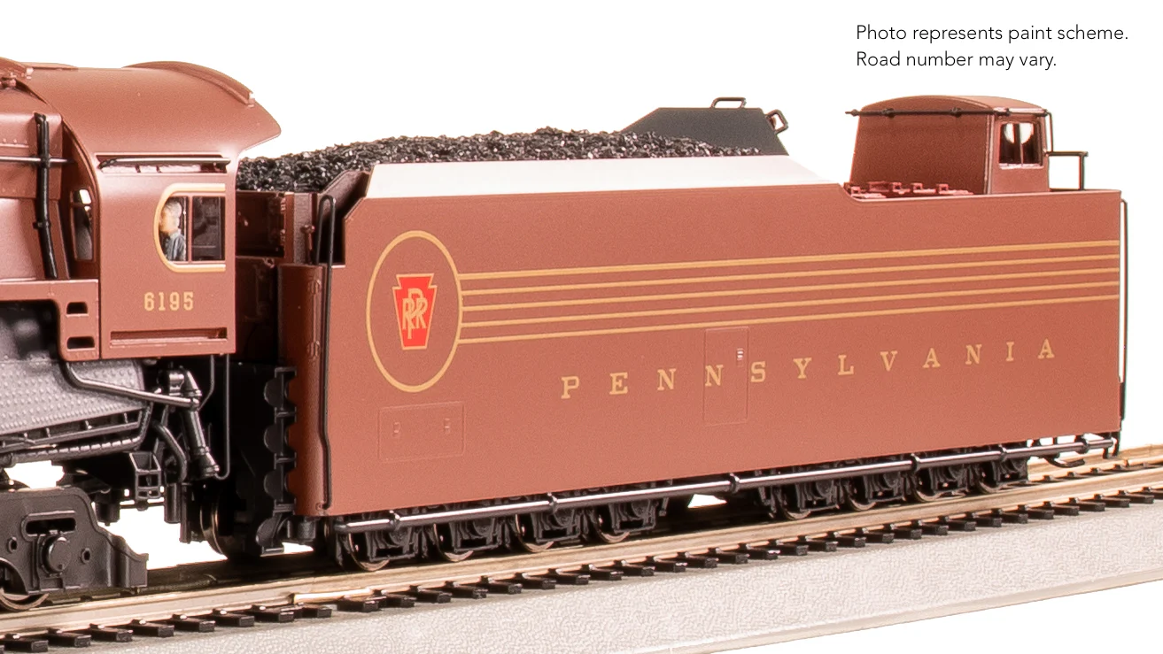 8057 PRR Q2 Duplex 4-4-6-4, #6195, Prototype Version, Tuscan Red 5-Stripe Fantasy Scheme, No-Sound / DCC-Ready, HO - Image 9
