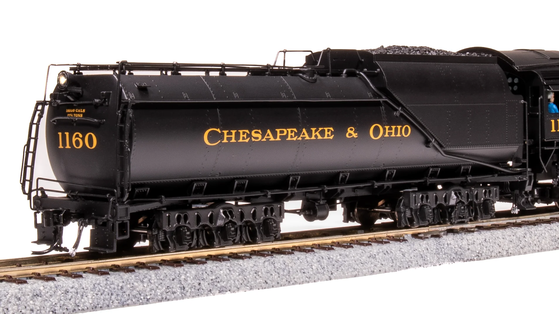 8183 Chesapeake & Ohio K-2 Mikado, #1168, 16-VC Tender, No-Sound / DCC-Ready, HO - Image 6